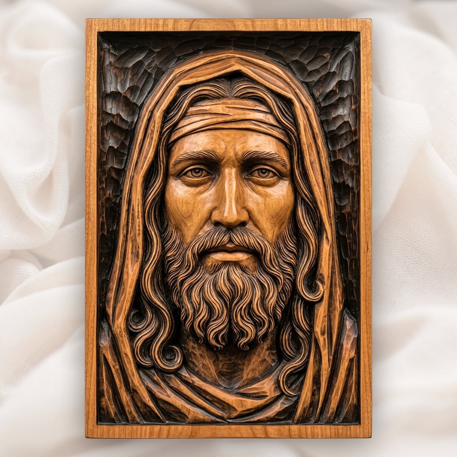 Jesus Christ Portrait CNC Relief STL bas-relief STL design