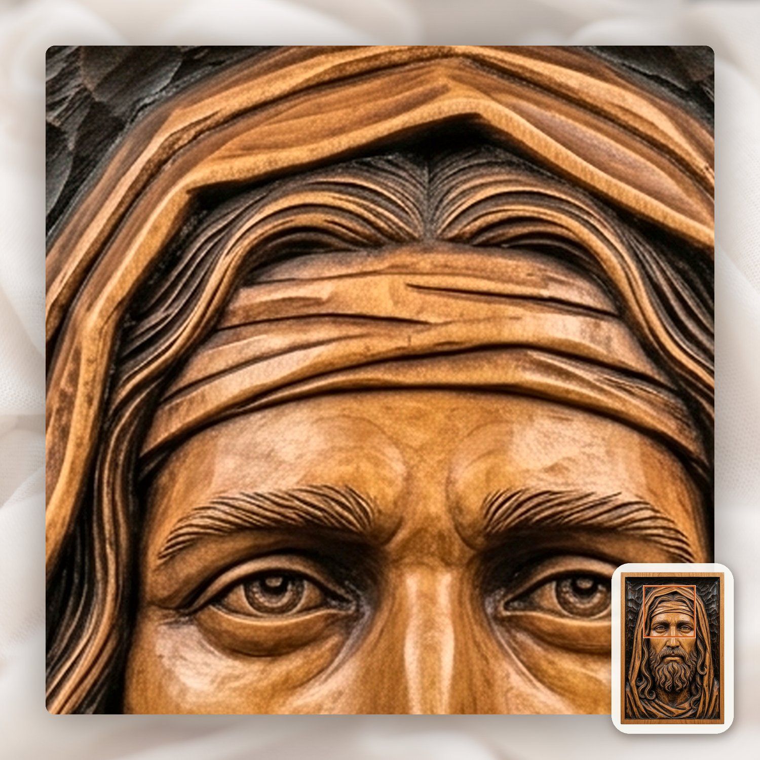 Jesus Christ Portrait CNC Relief STL bas-relief STL — view 12