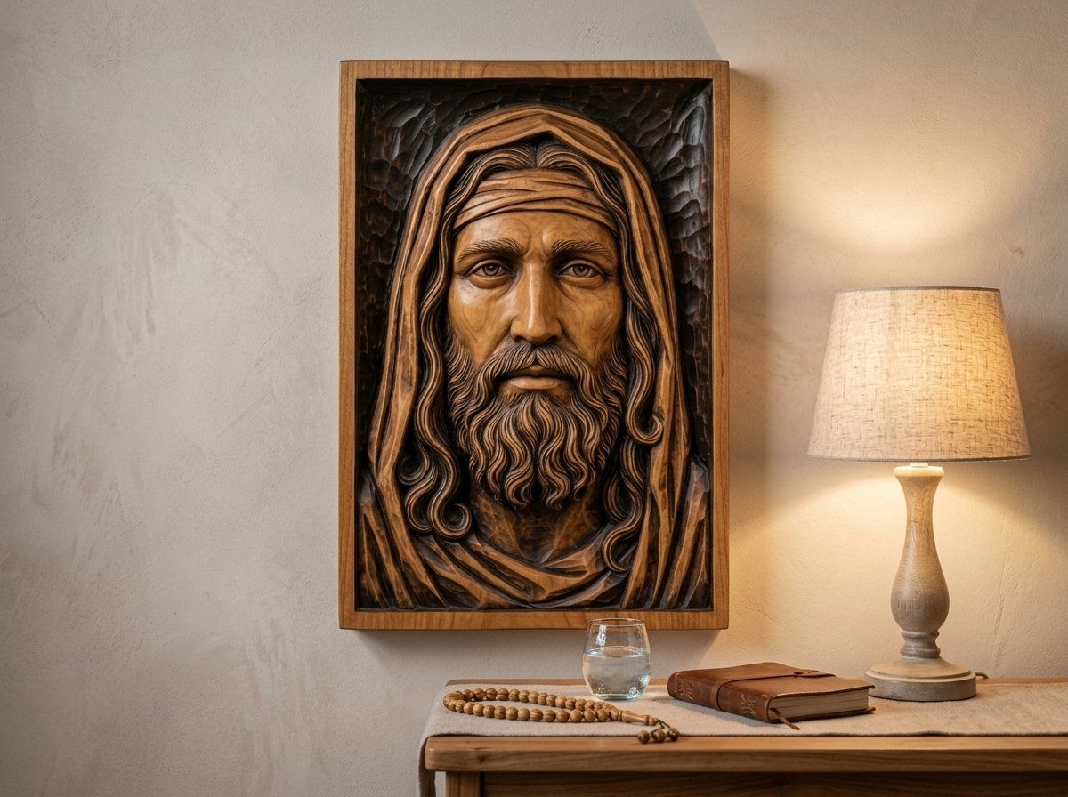 Jesus Christ Portrait CNC Relief STL bas-relief STL — view 15
