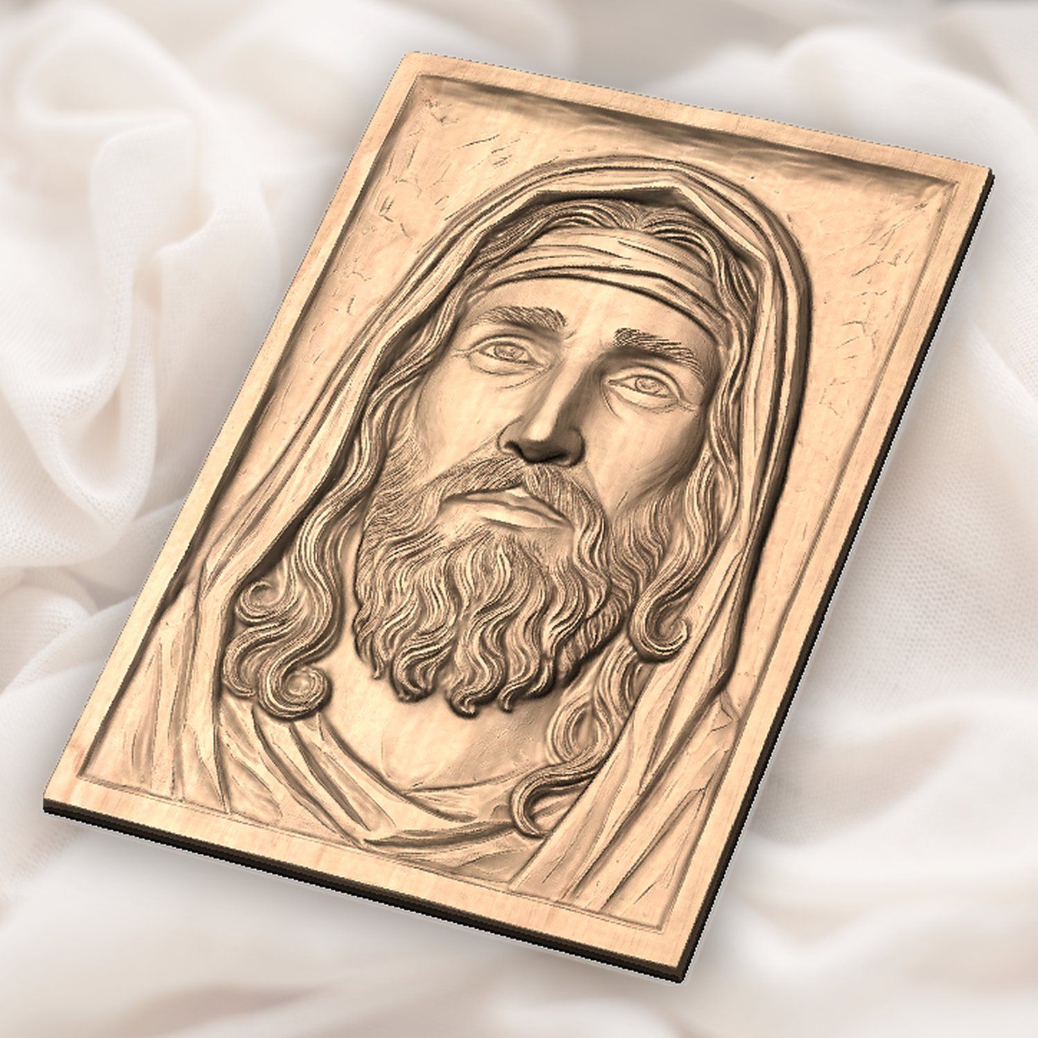 Jesus Christ Portrait CNC Relief STL bas-relief STL — view 6