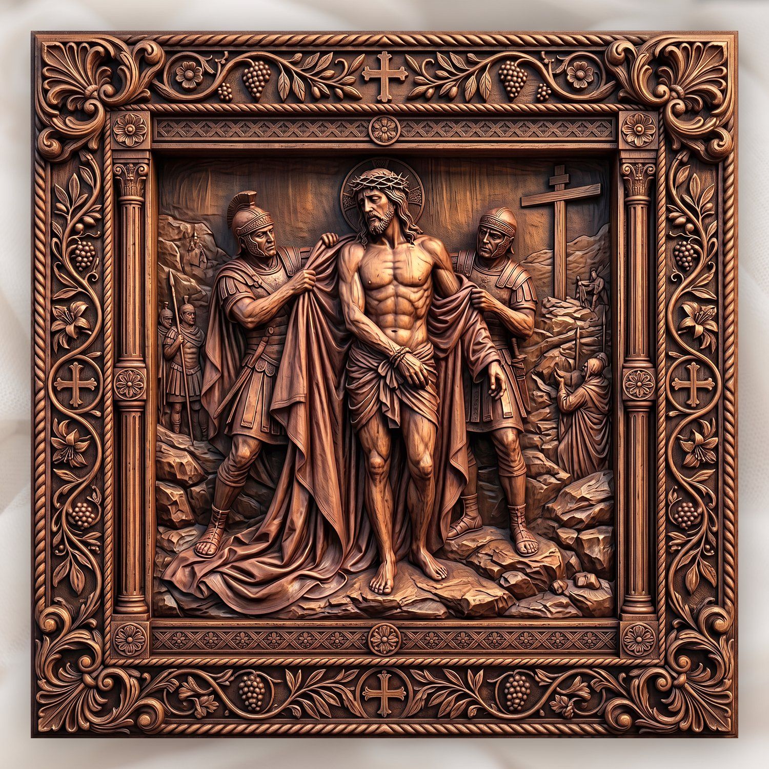 Jesus Stripped of Garments STL bas-relief STL design