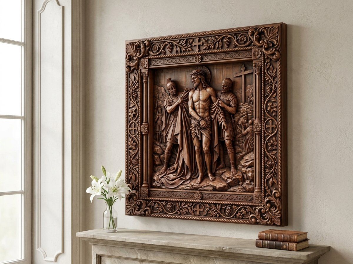 Jesus Stripped of Garments STL bas-relief STL — view 12