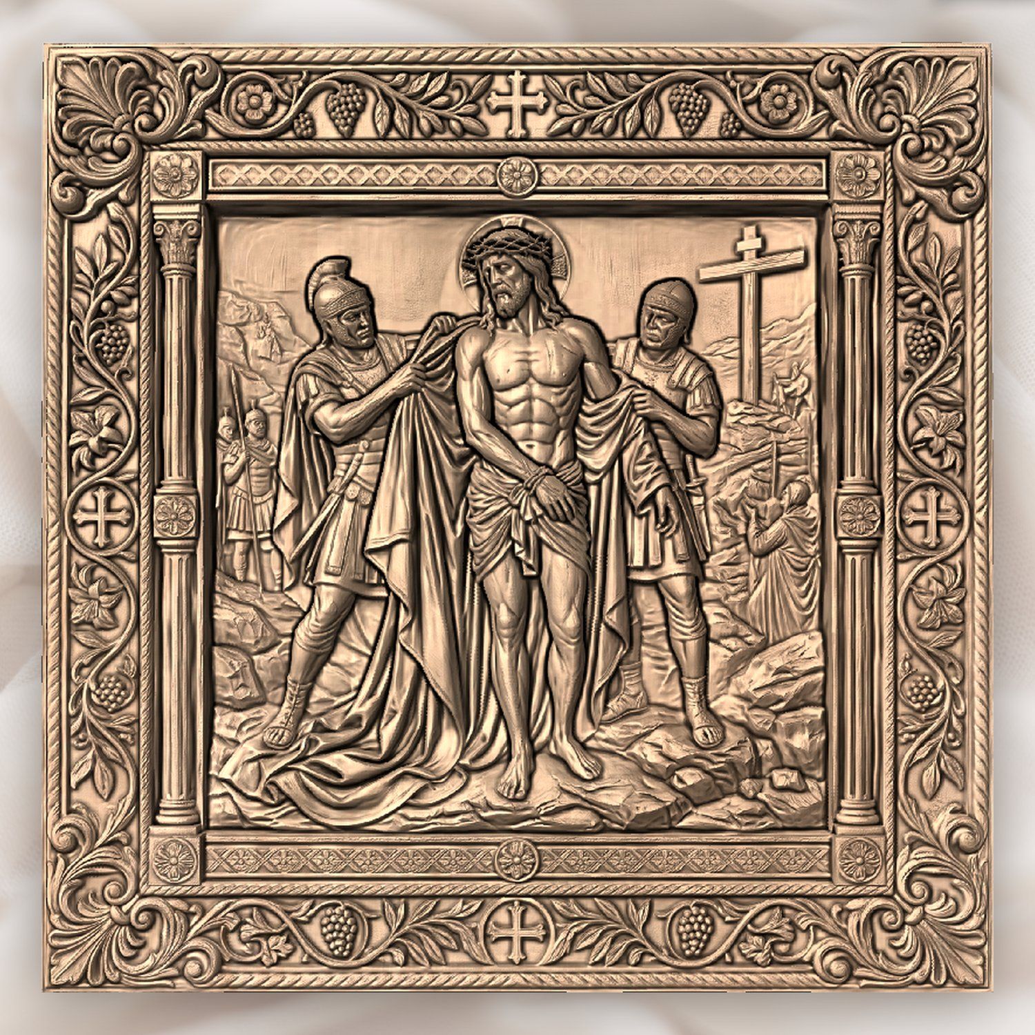 Jesus Stripped of Garments STL bas-relief STL — view 3