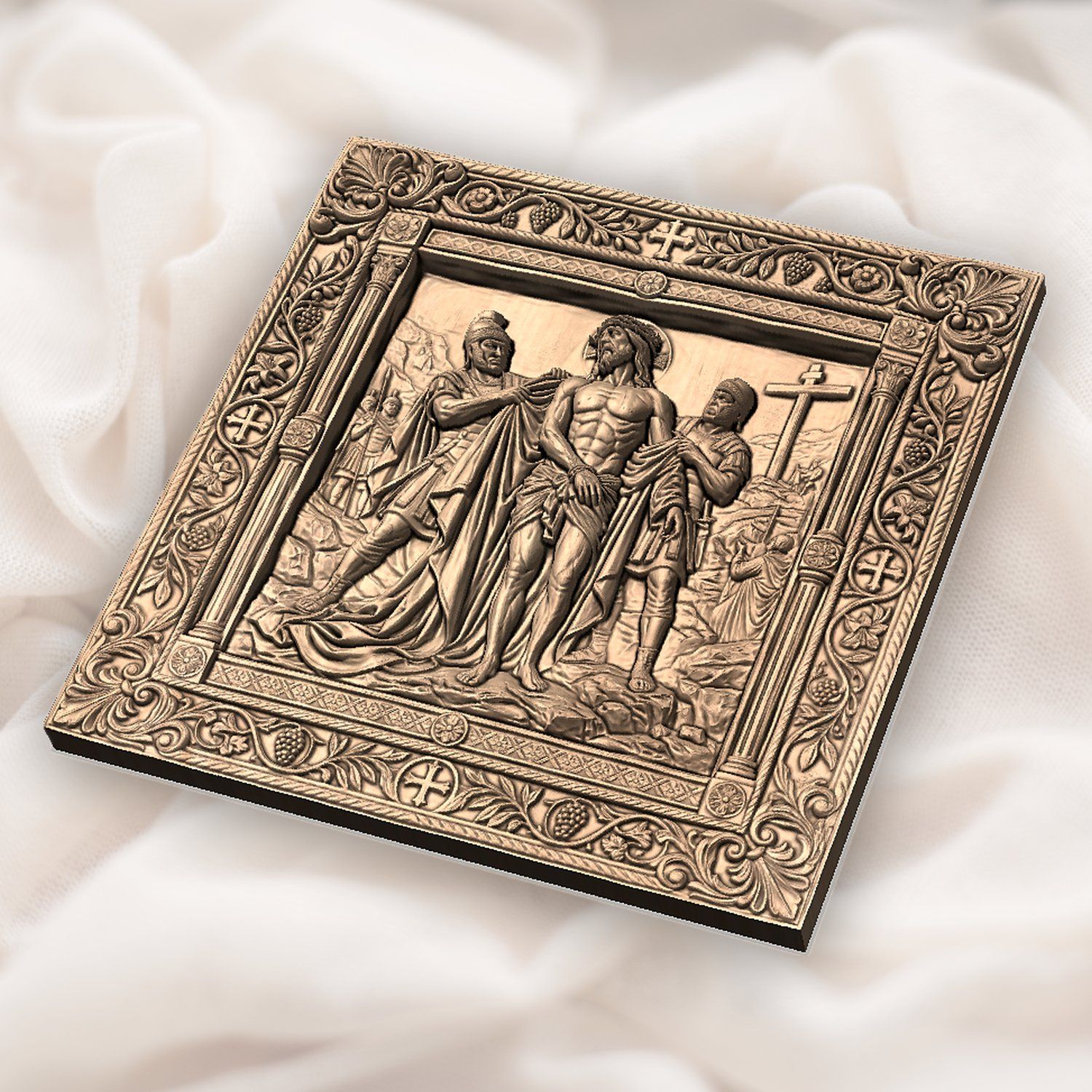 Jesus Stripped of Garments STL bas-relief STL — view 4