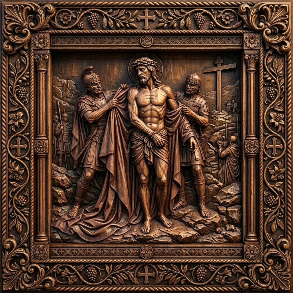 Jesus Stripped of Garments STL bas-relief STL — view 7