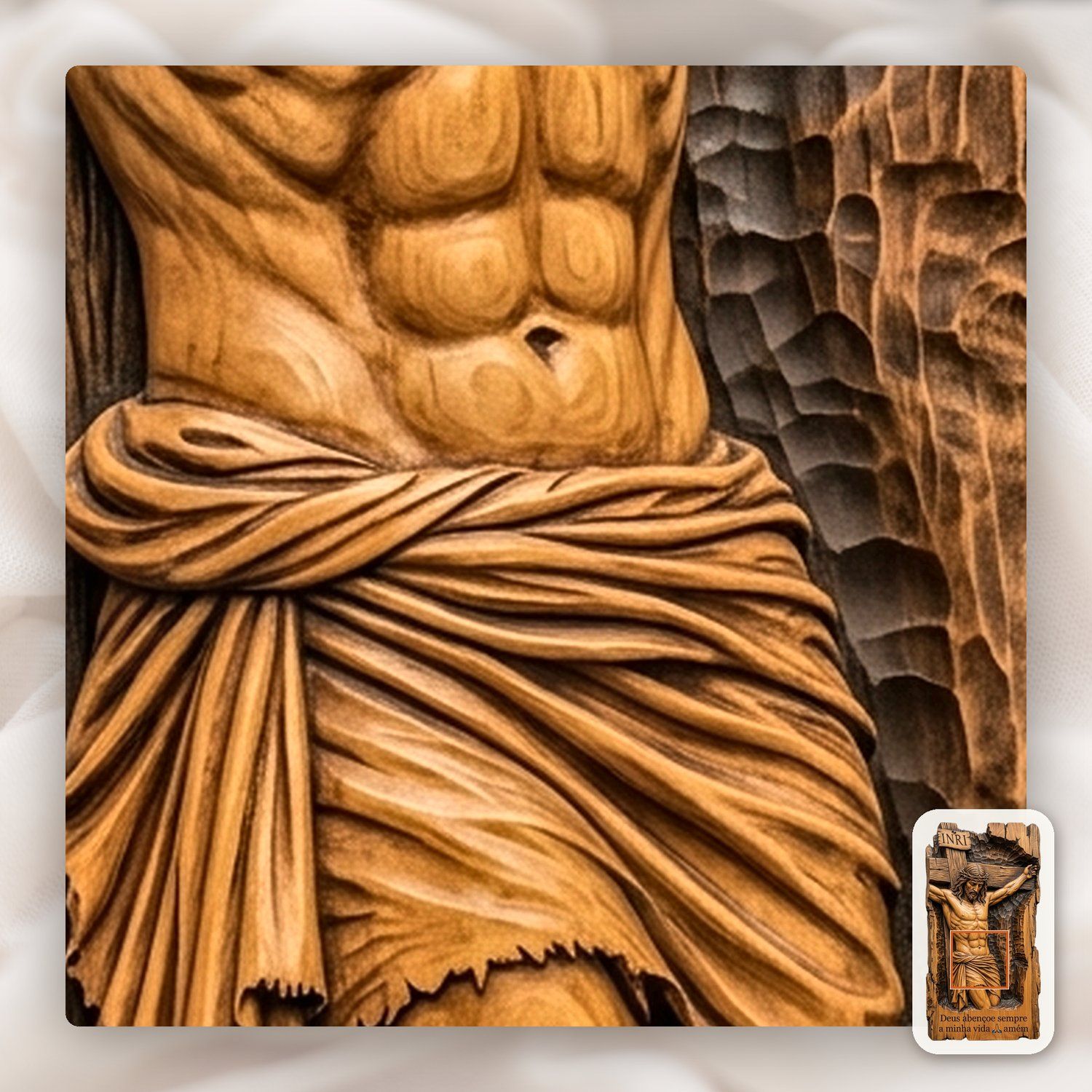 Jesus Crucifixion Wood Panel CNC Relief STL bas-relief STL — view 12