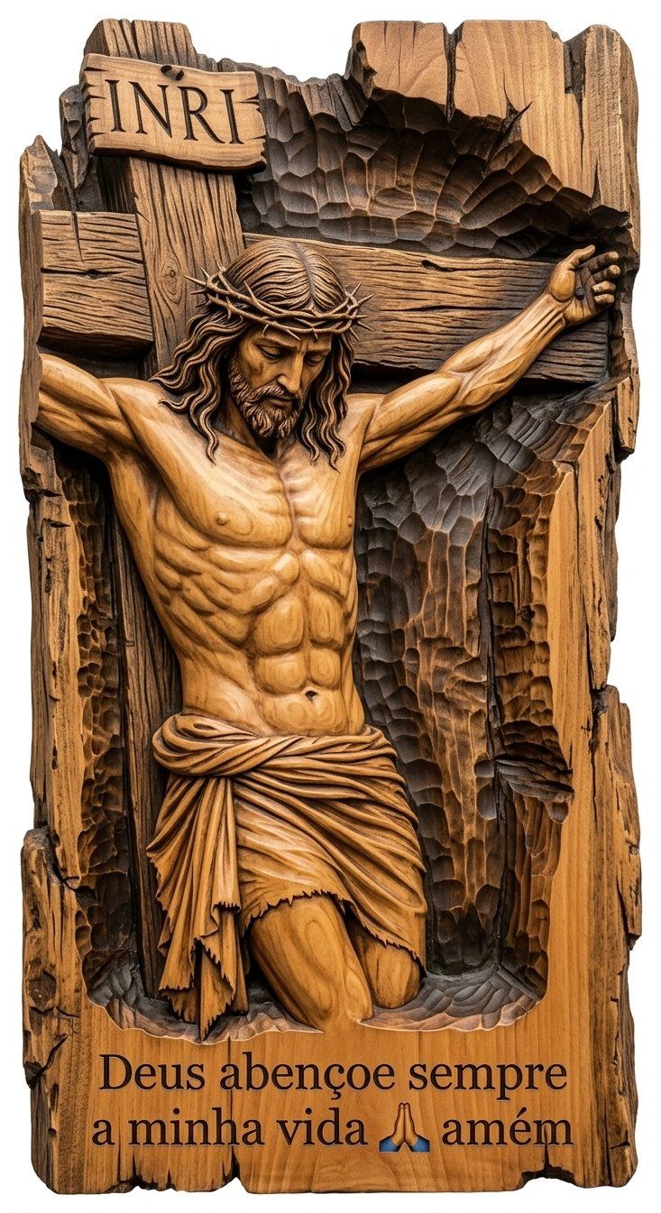 Jesus Crucifixion Wood Panel CNC Relief STL bas-relief STL — view 11