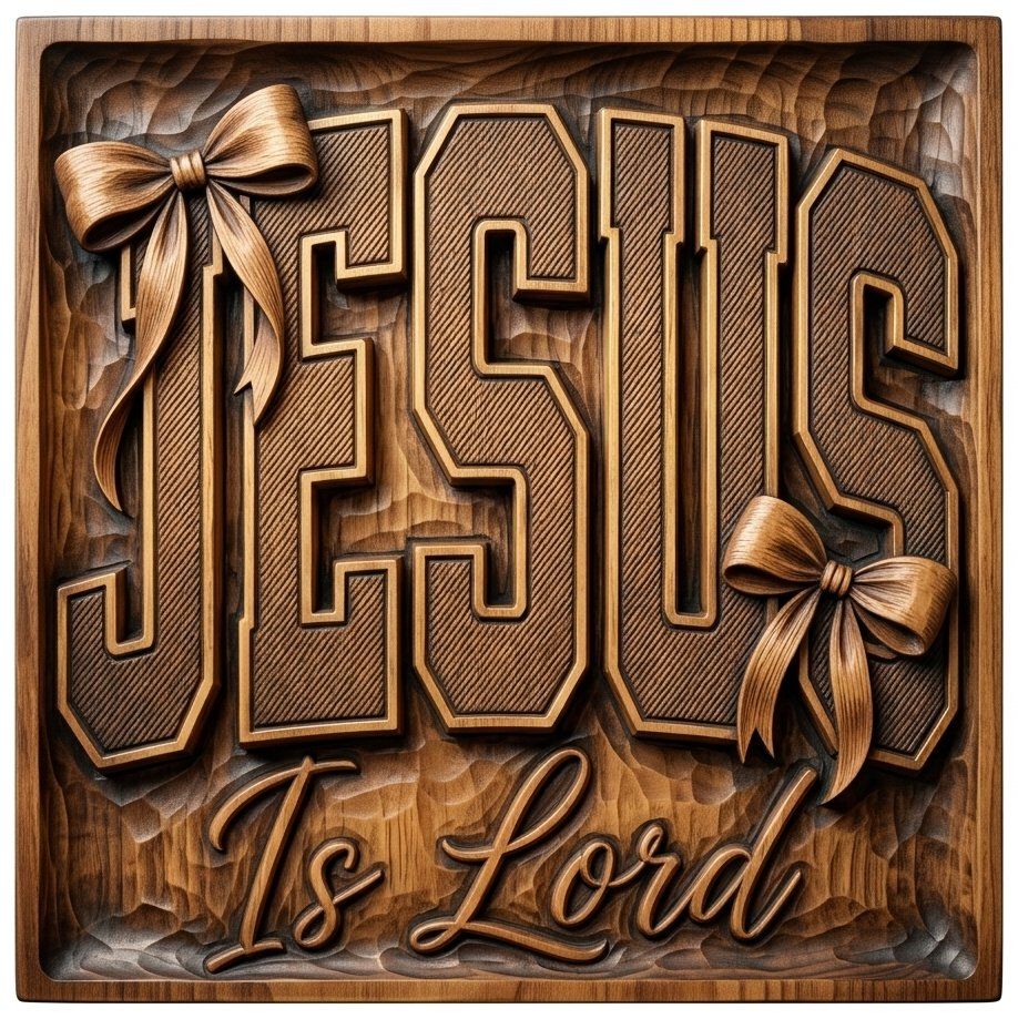 Jesus Is Lord Christian Scripture CNC Relief STL bas-relief STL — view 4