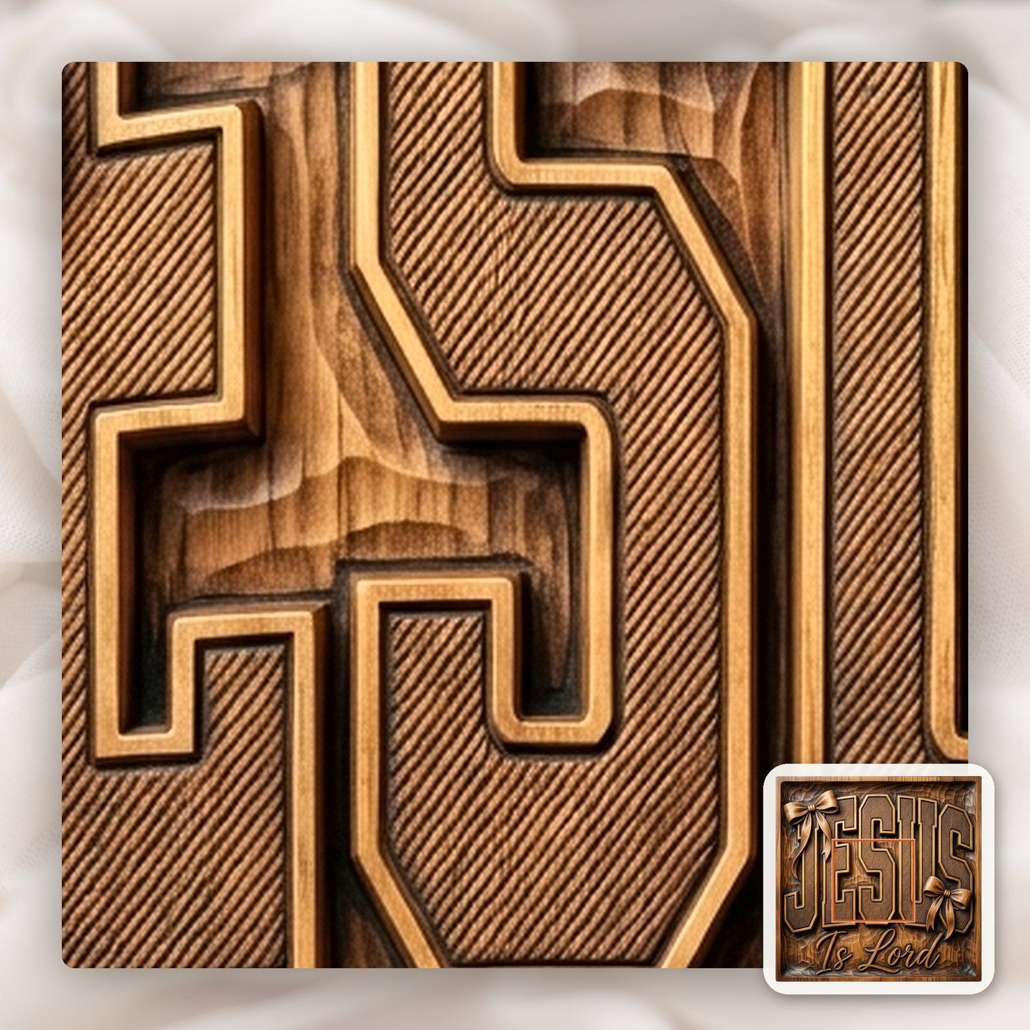 Jesus Is Lord Christian Scripture CNC Relief STL bas-relief STL — view 11