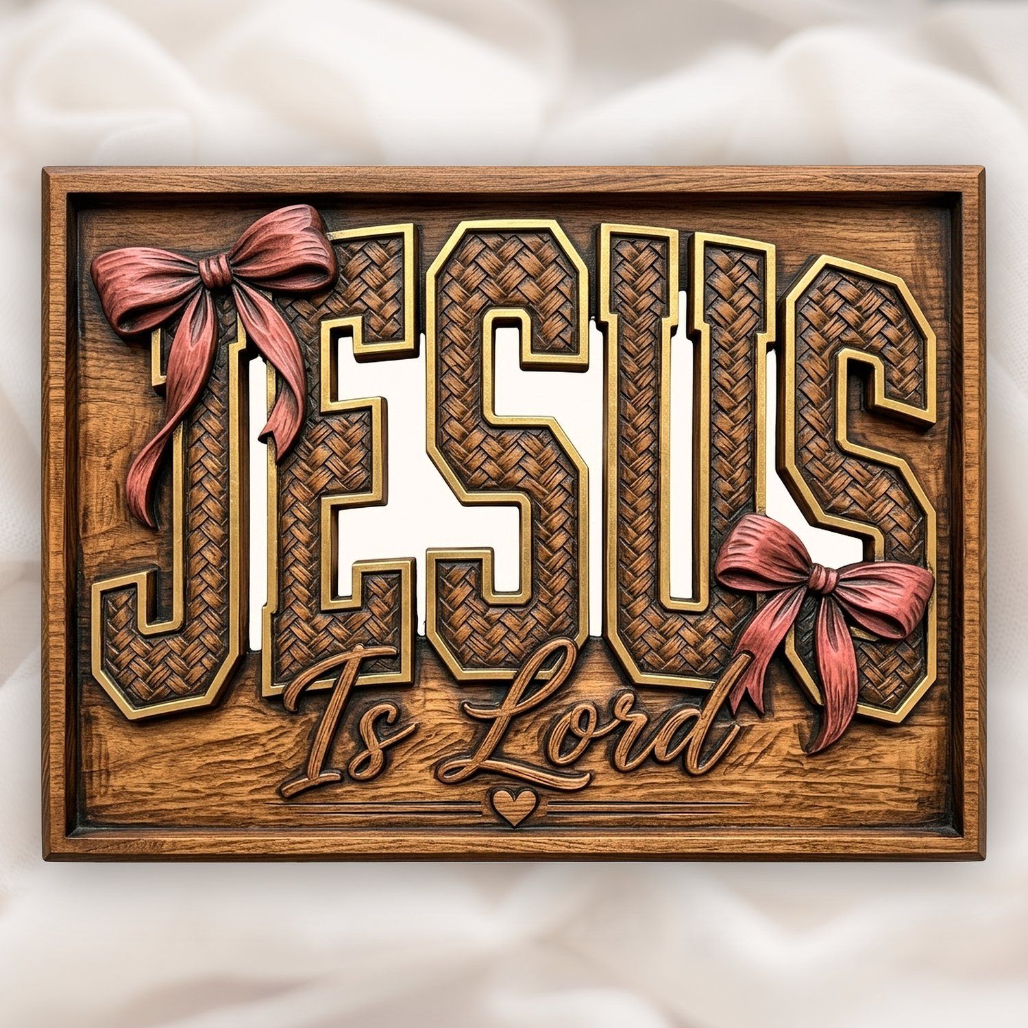 Jesus Is Lord Wall Art CNC Relief STL bas-relief STL design