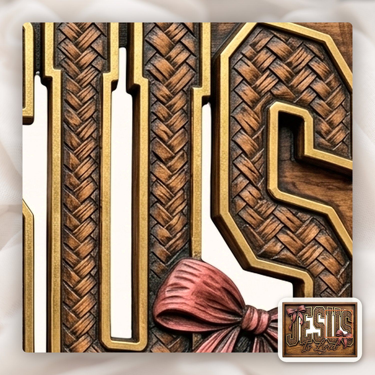 Jesus Is Lord Wall Art CNC Relief STL bas-relief STL — view 12