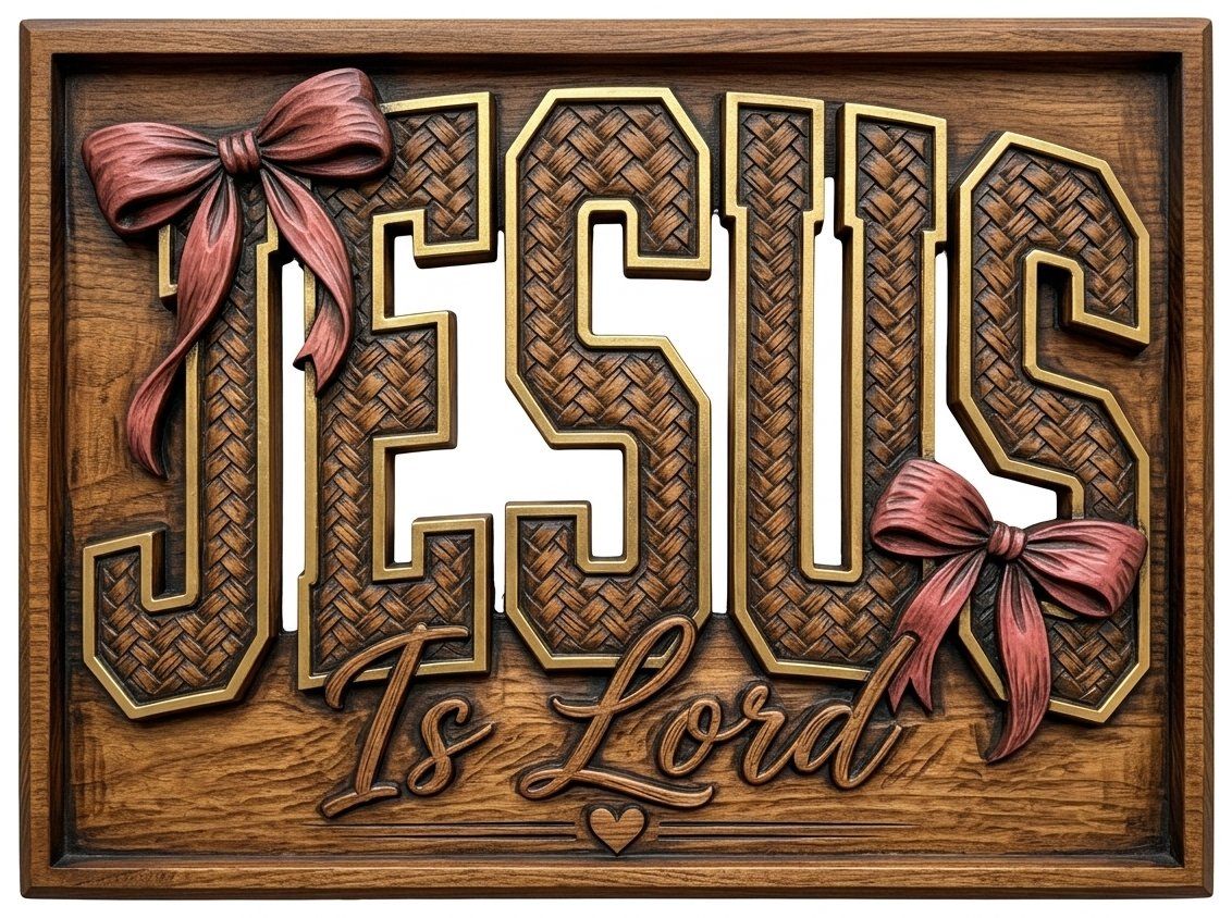 Jesus Is Lord Wall Art CNC Relief STL bas-relief STL — view 4