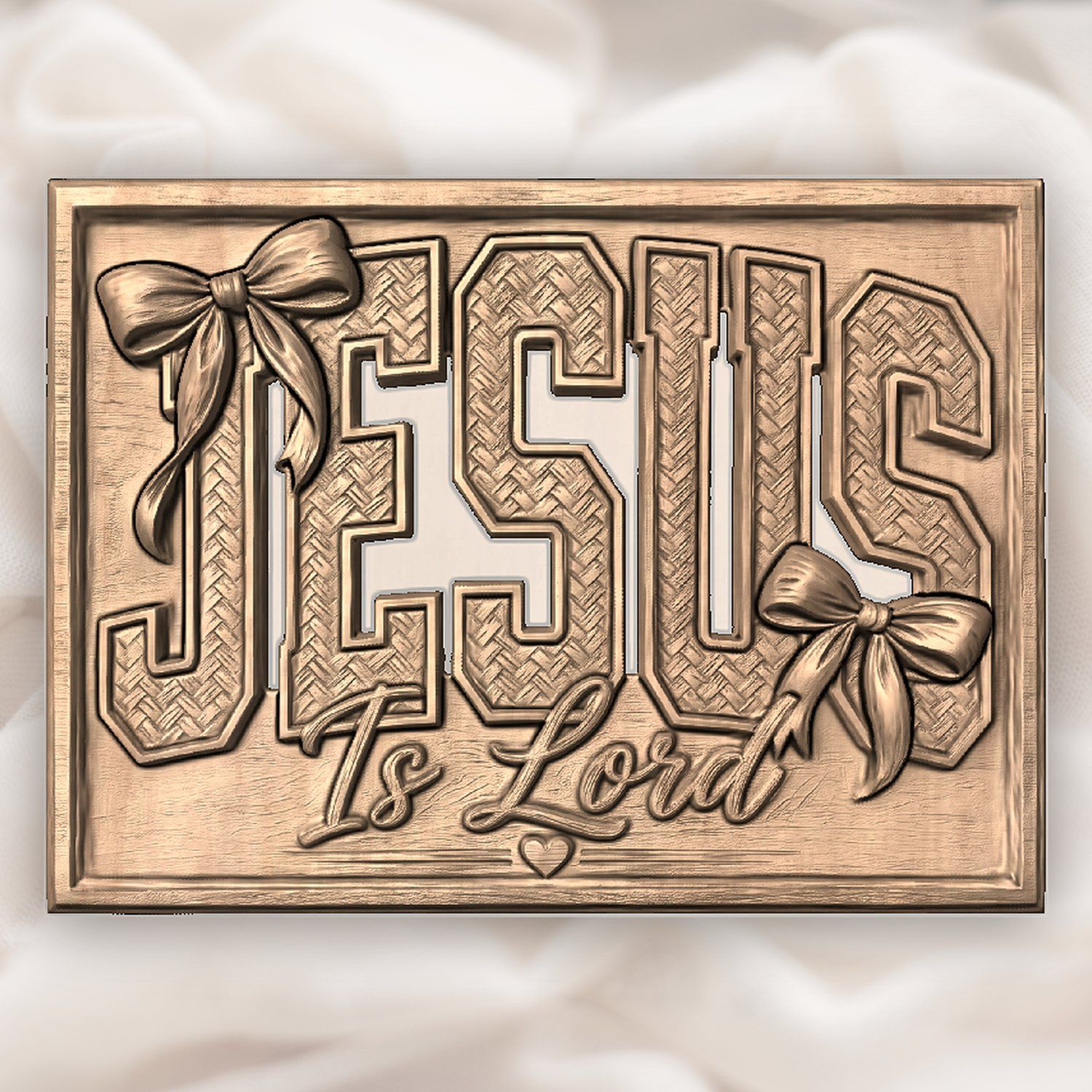 Jesus Is Lord Wall Art CNC Relief STL bas-relief STL — view 5