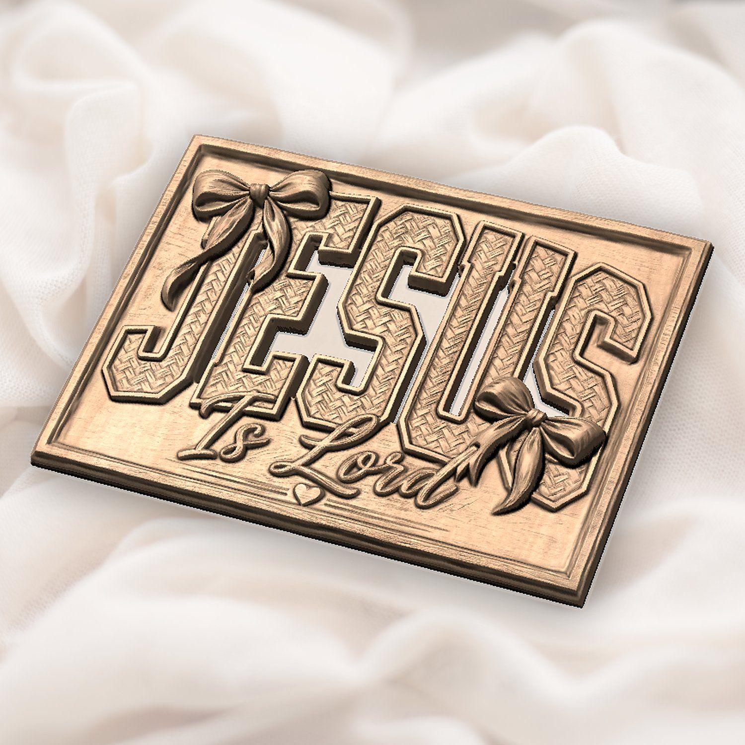 Jesus Is Lord Wall Art CNC Relief STL bas-relief STL — view 6