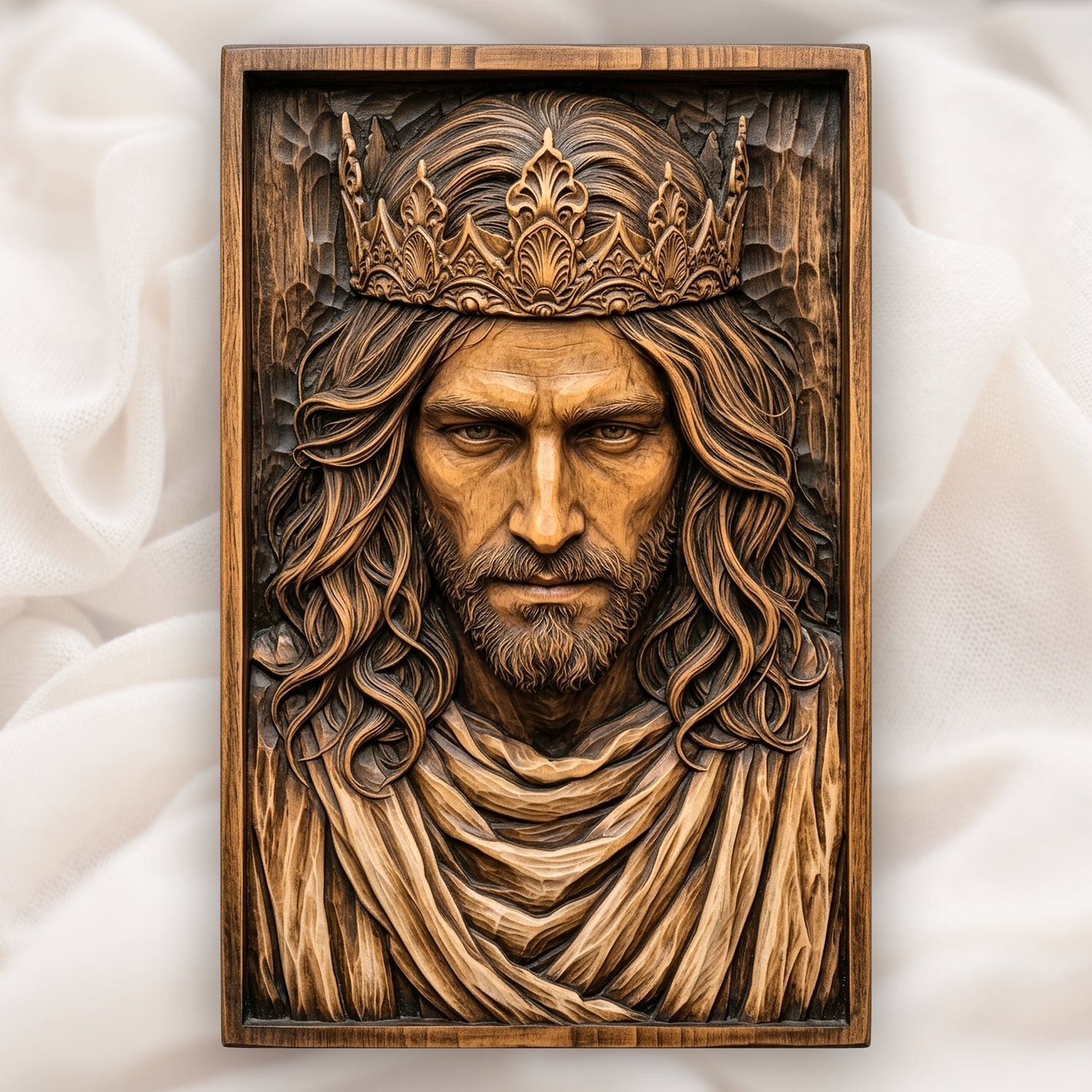 Jesus King of Kings CNC Relief STL bas-relief STL design