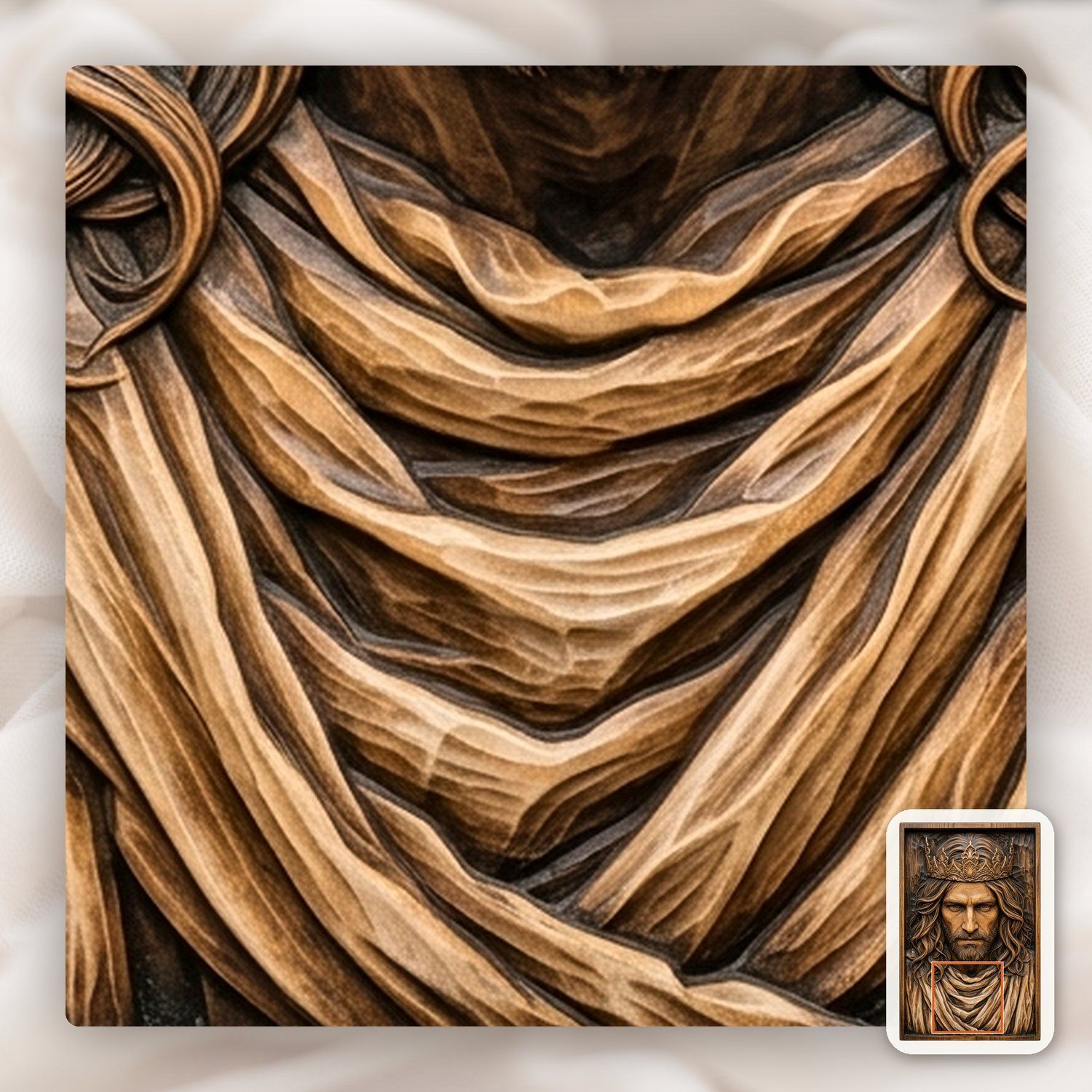Jesus King of Kings CNC Relief STL bas-relief STL — view 12