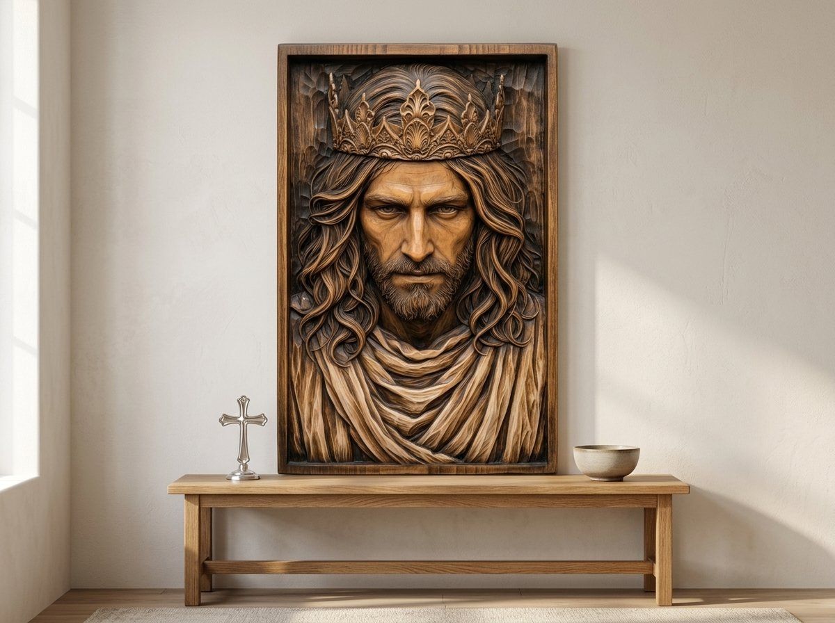Jesus King of Kings CNC Relief STL bas-relief STL — view 13