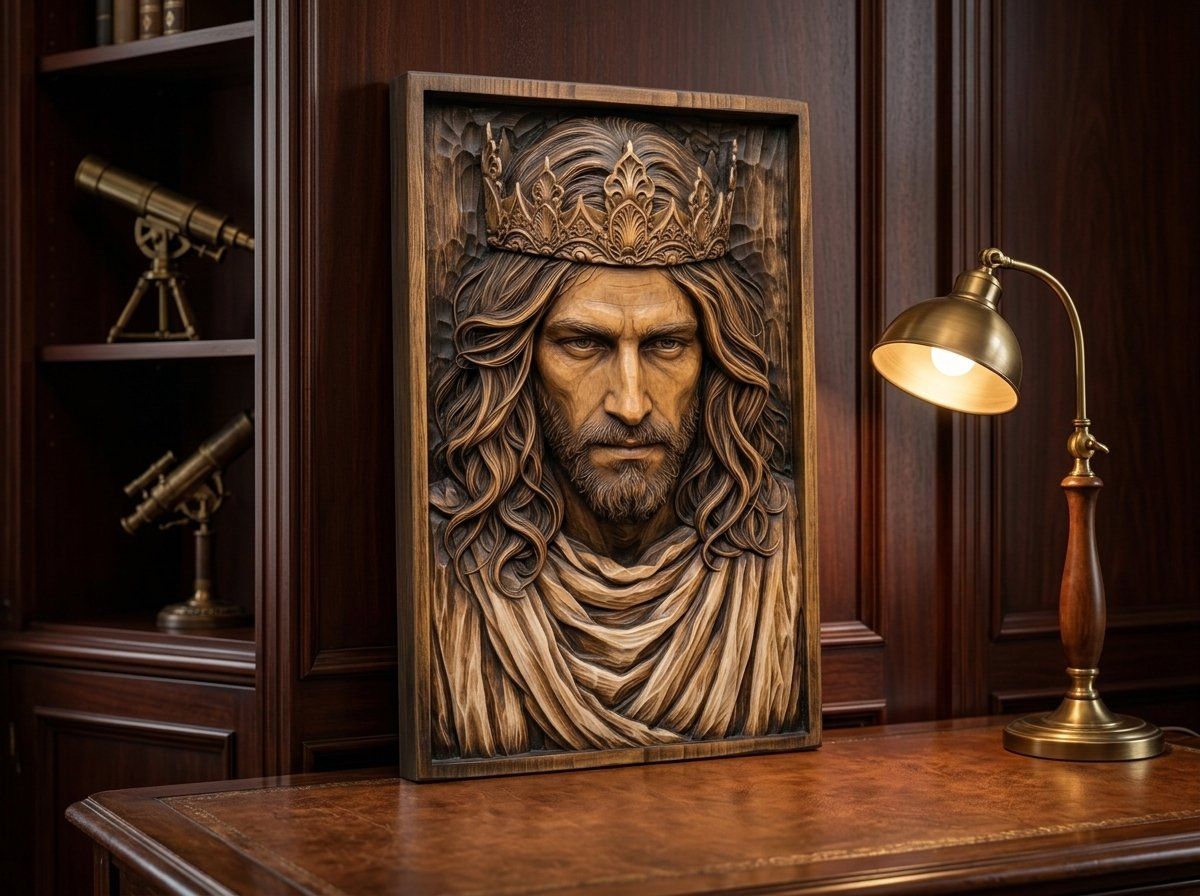 Jesus King of Kings CNC Relief STL bas-relief STL — view 14