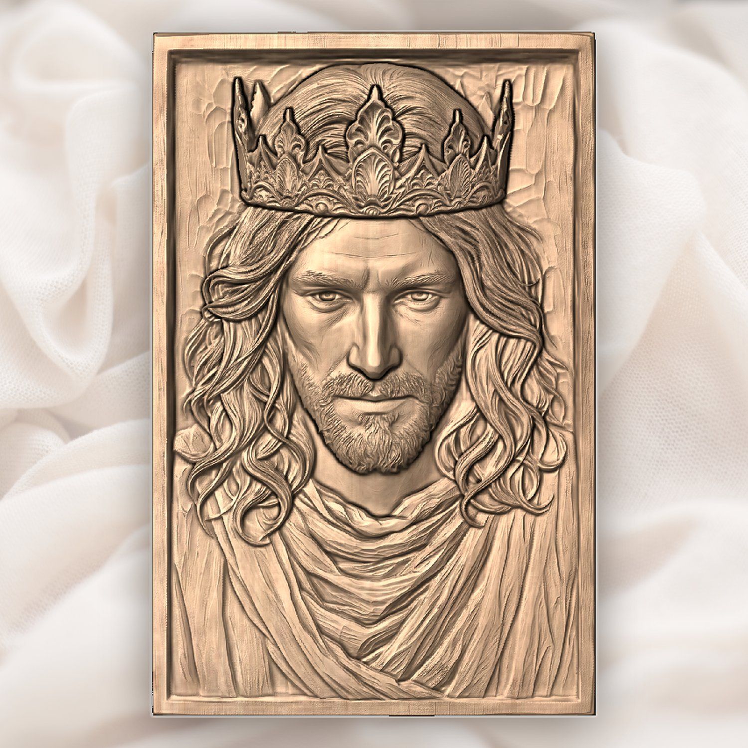 Jesus King of Kings CNC Relief STL bas-relief STL — view 5