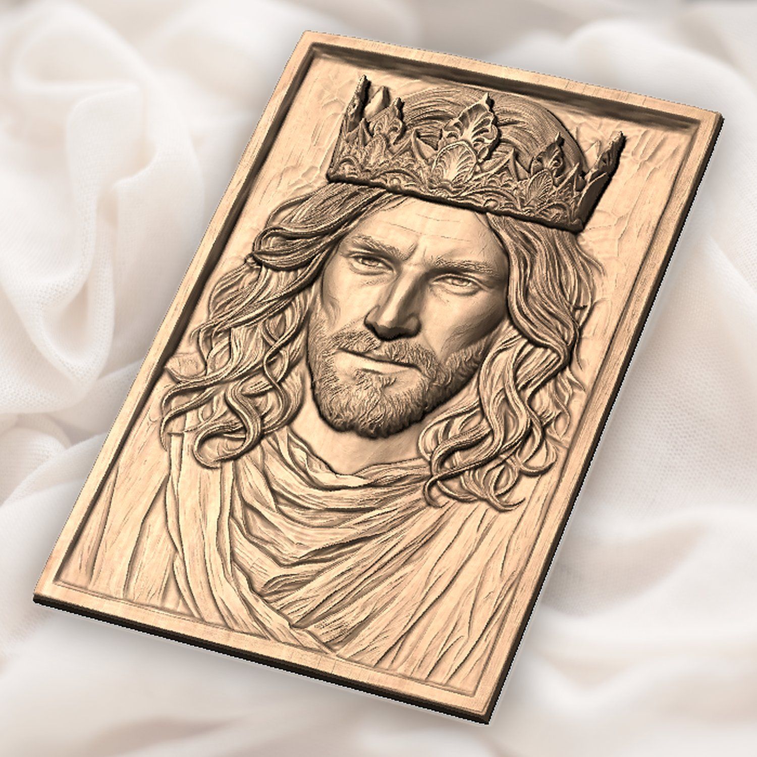 Jesus King of Kings CNC Relief STL bas-relief STL — view 6