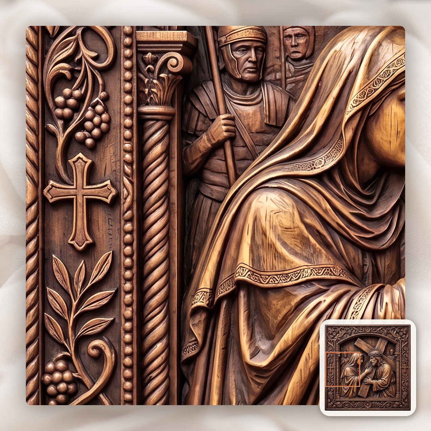 Jesus Meets His Mother STL bas-relief STL — view 10