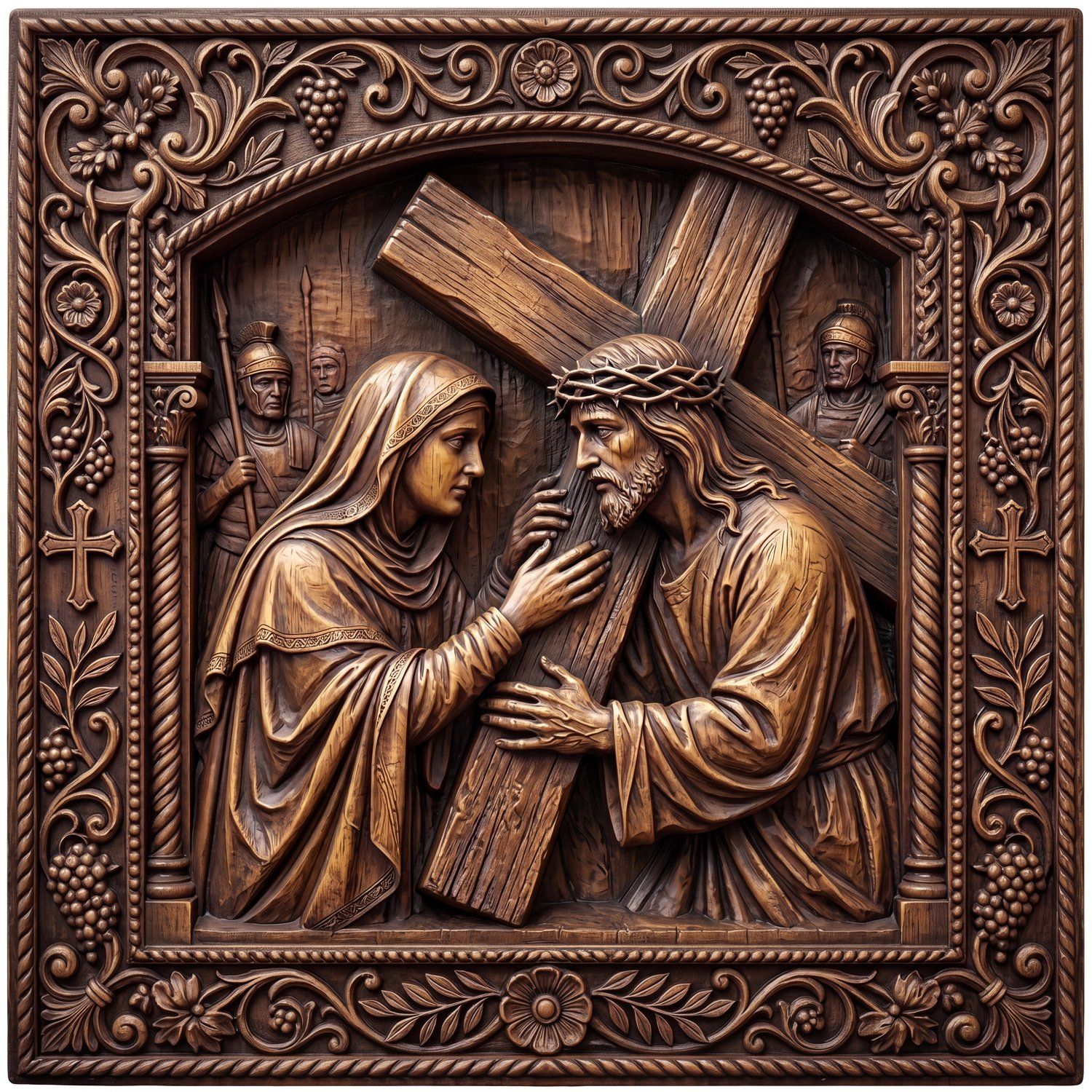 Jesus Meets His Mother STL bas-relief STL — view 2