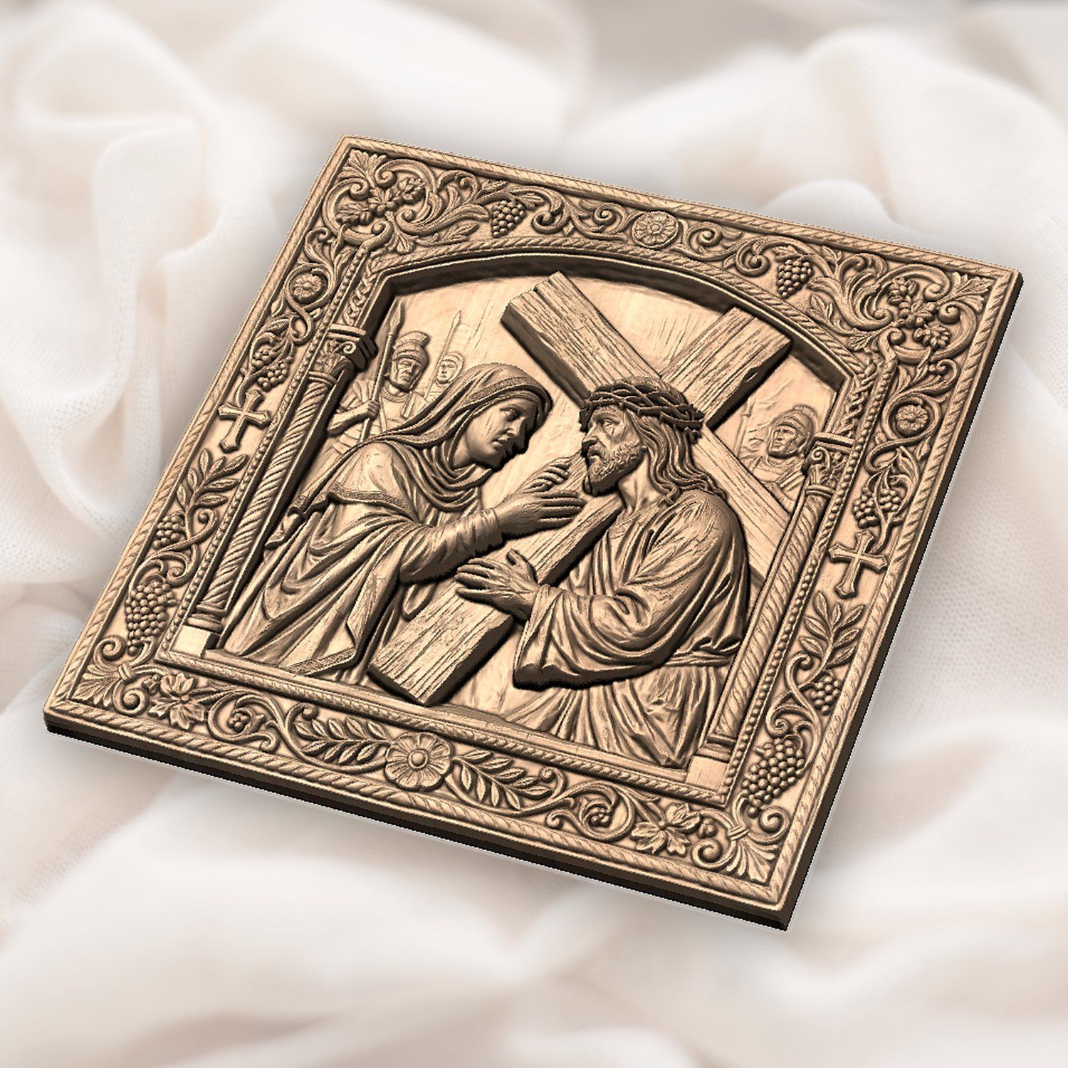 Jesus Meets His Mother STL bas-relief STL — view 4