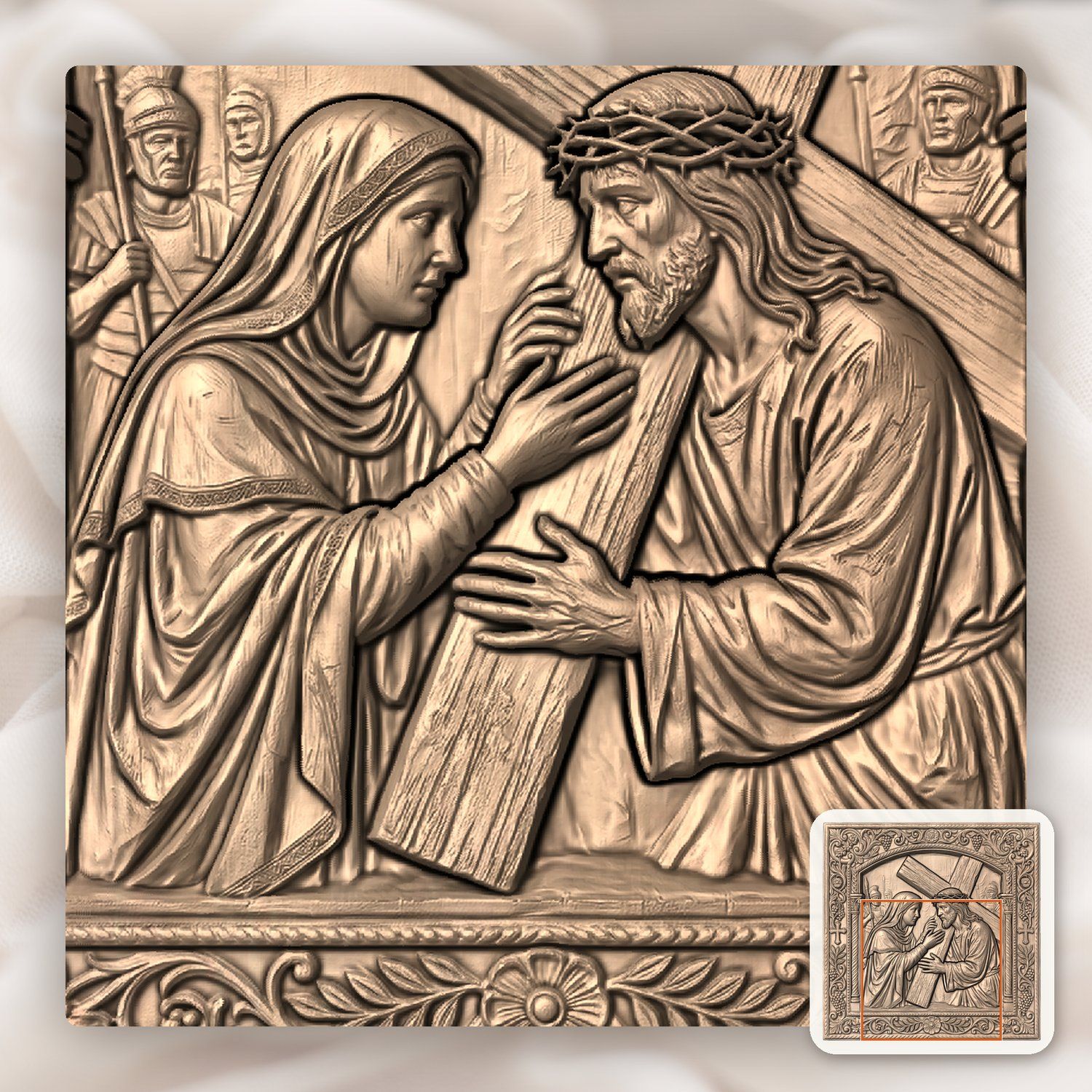 Jesus Meets His Mother STL bas-relief STL — view 8