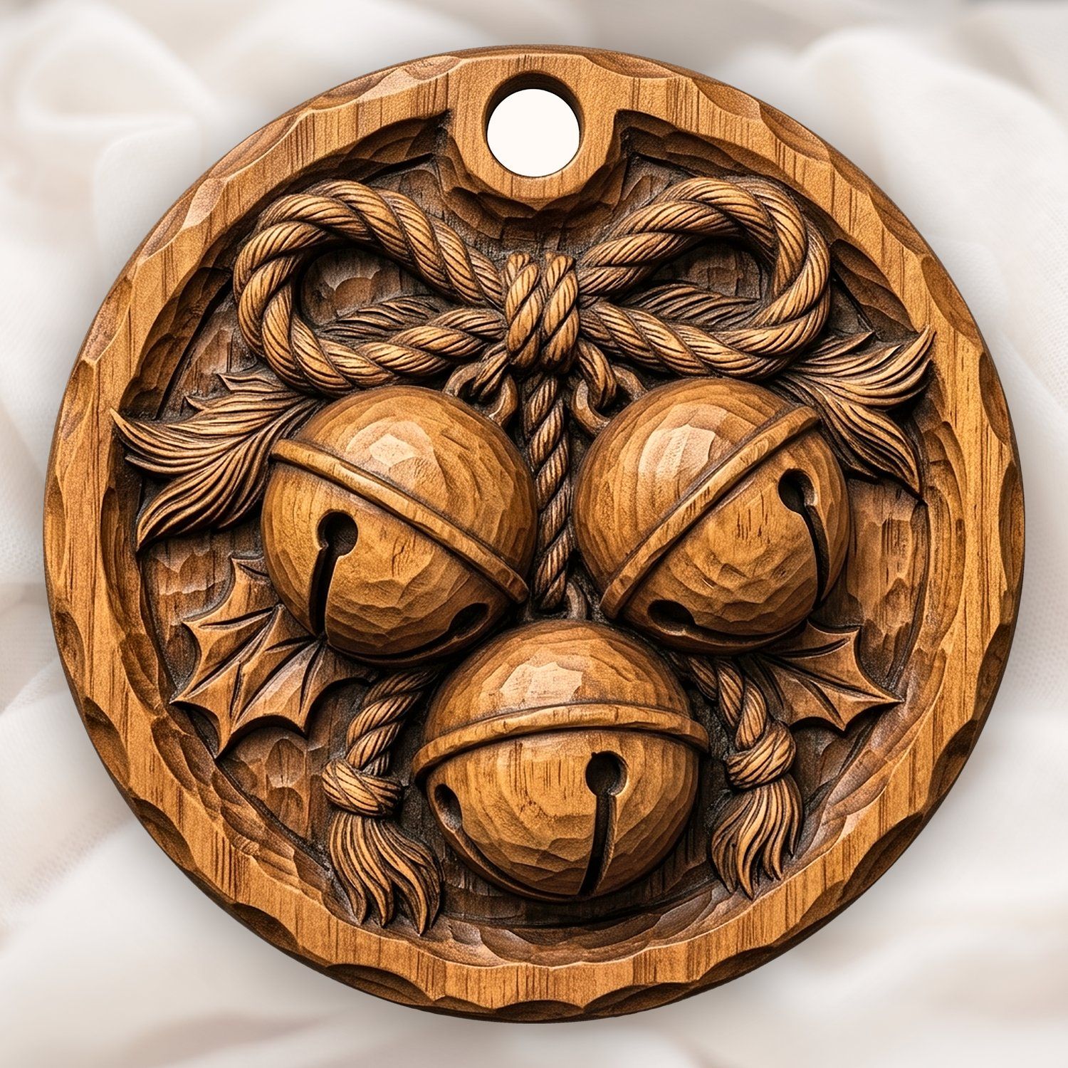 Jingle Bell Cluster Ornament CNC Relief STL bas-relief STL — view 4