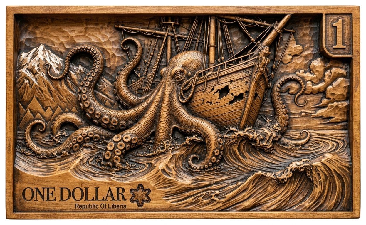 Kraken Sea Monster Ship Attack CNC Relief STL bas-relief STL — view 4