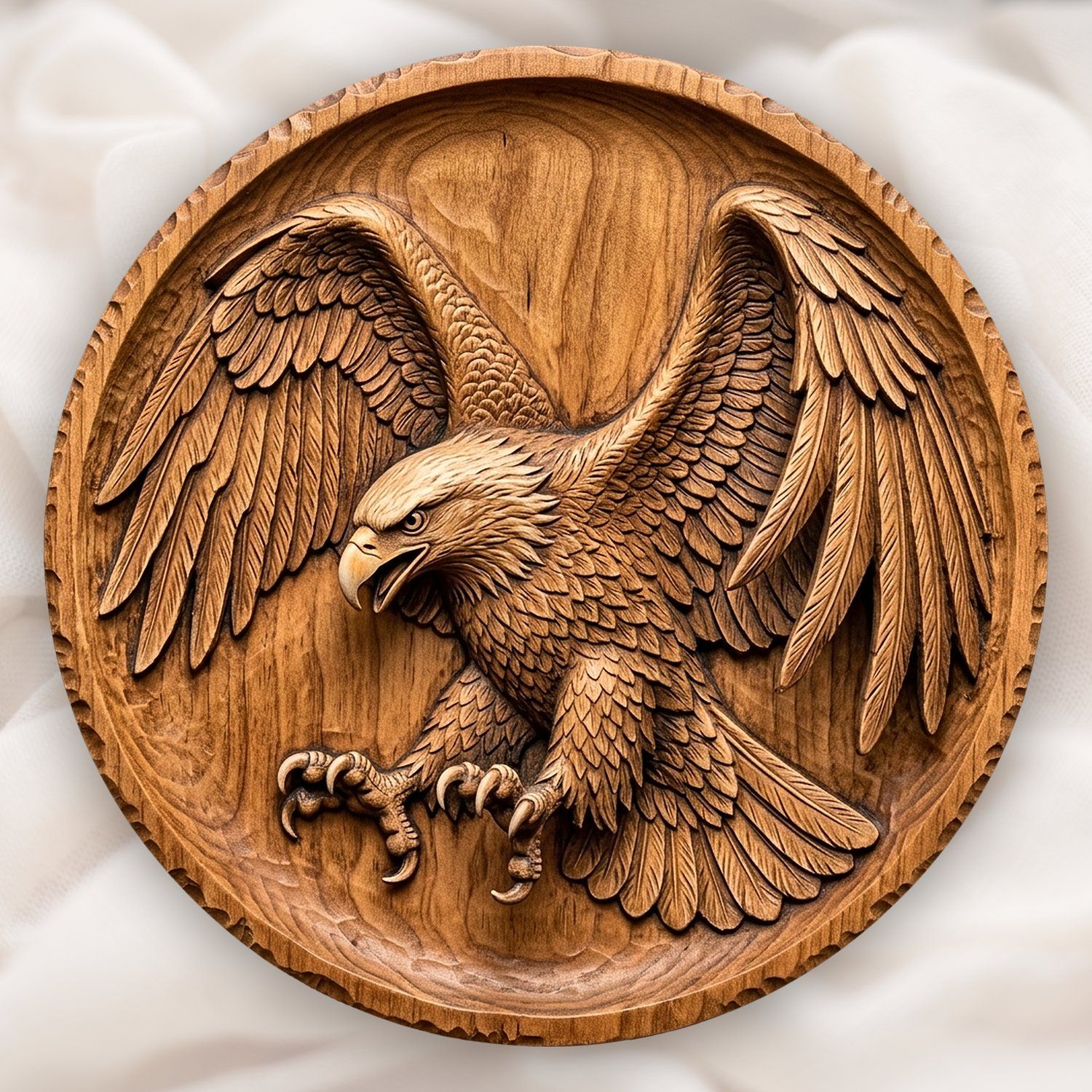 Landing Bald Eagle Power CNC Relief STL bas-relief STL design