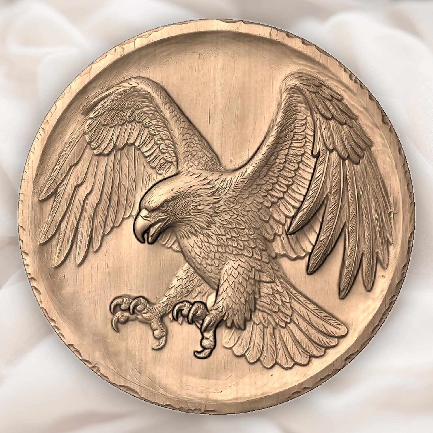 Landing Bald Eagle Power CNC Relief STL bas-relief STL — view 4
