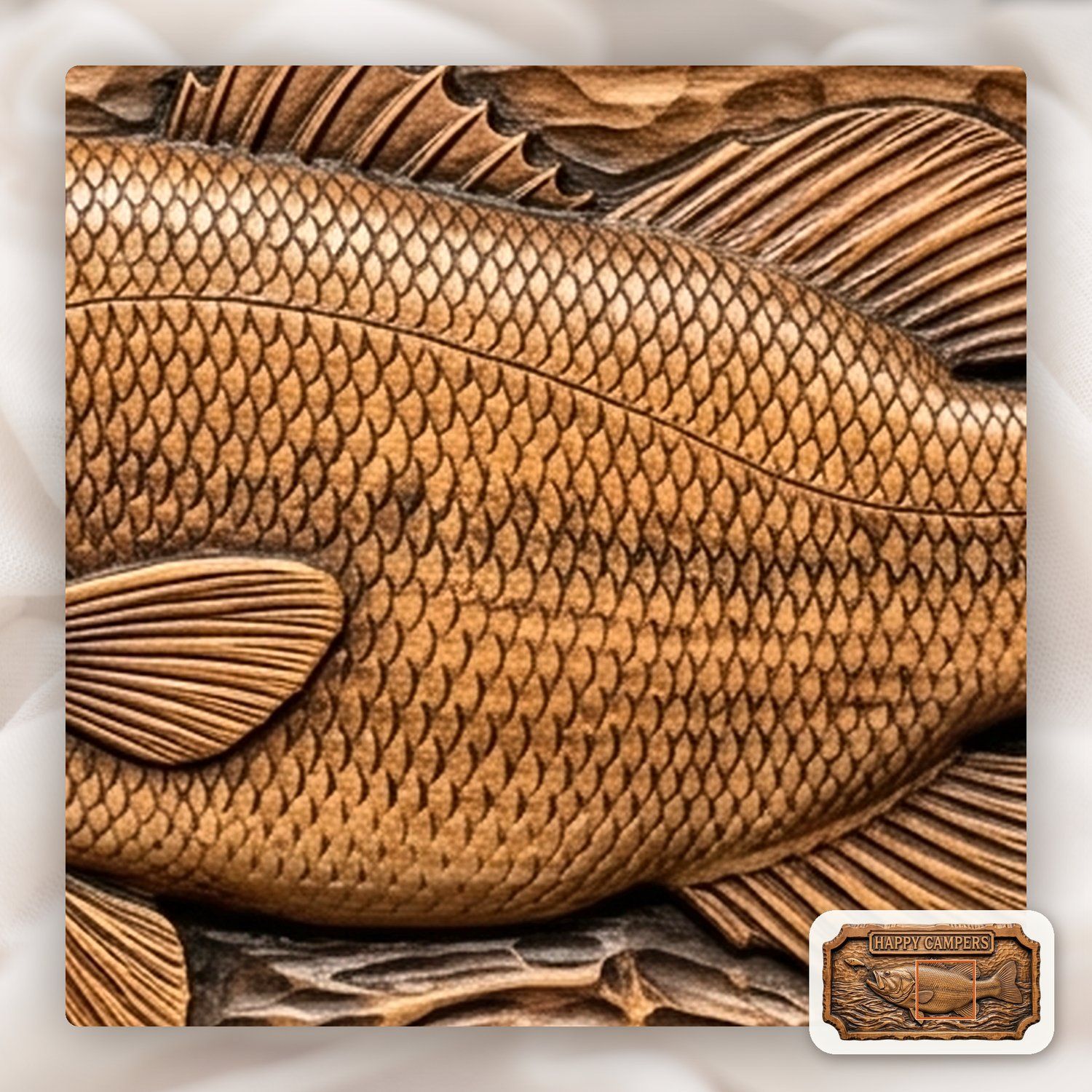 Largemouth Bass Fishing Sign CNC Relief STL bas-relief STL — view 10
