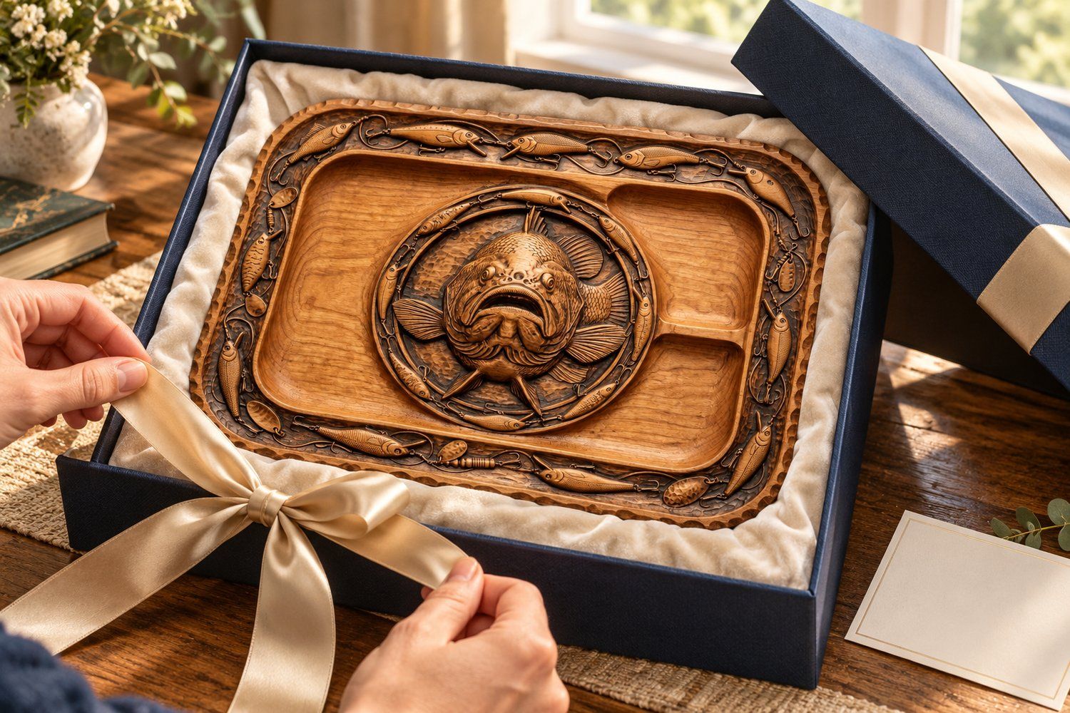 Largemouth Bass Fishing Tray CNC Relief STL bas-relief STL — view 17