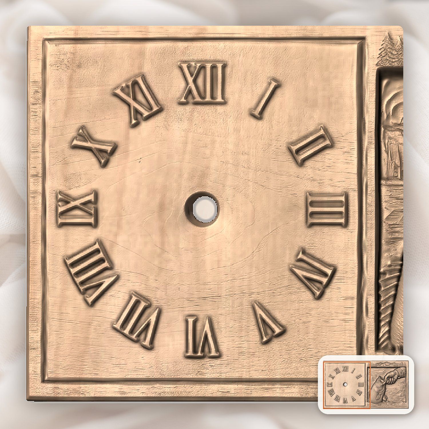 Largemouth Bass Fishing Wall Clock CNC Relief STL bas-relief STL — view 9