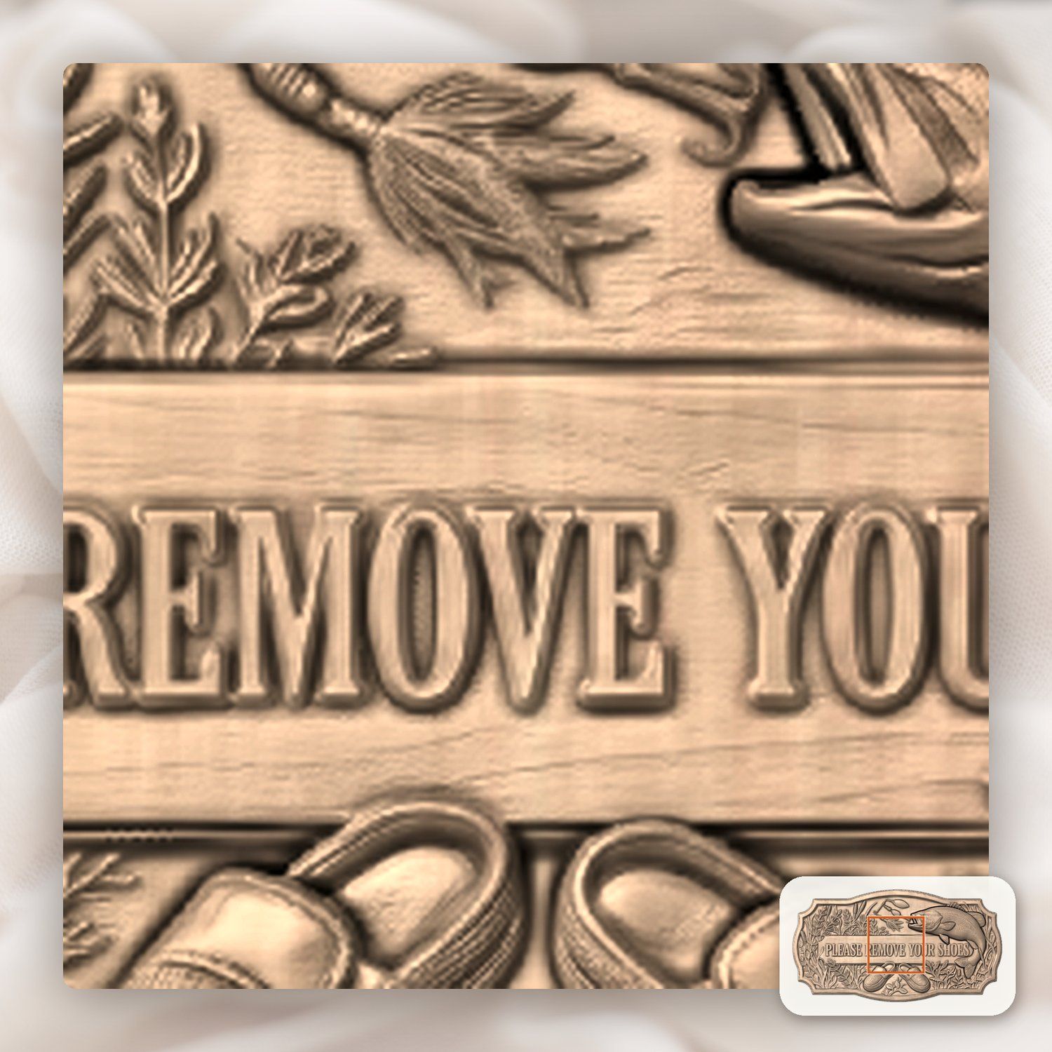 Largemouth Bass Fishing Welcome Sign CNC Relief STL bas-relief STL — view 7