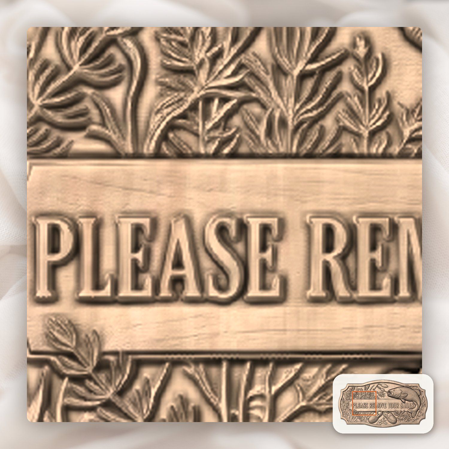Largemouth Bass Fishing Welcome Sign CNC Relief STL bas-relief STL — view 8