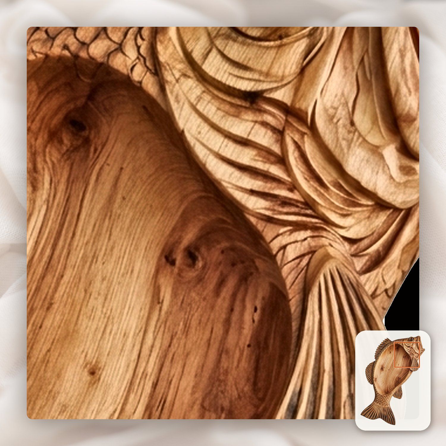 Largemouth Bass Trophy Fish Platter CNC Relief STL bas-relief STL — view 13