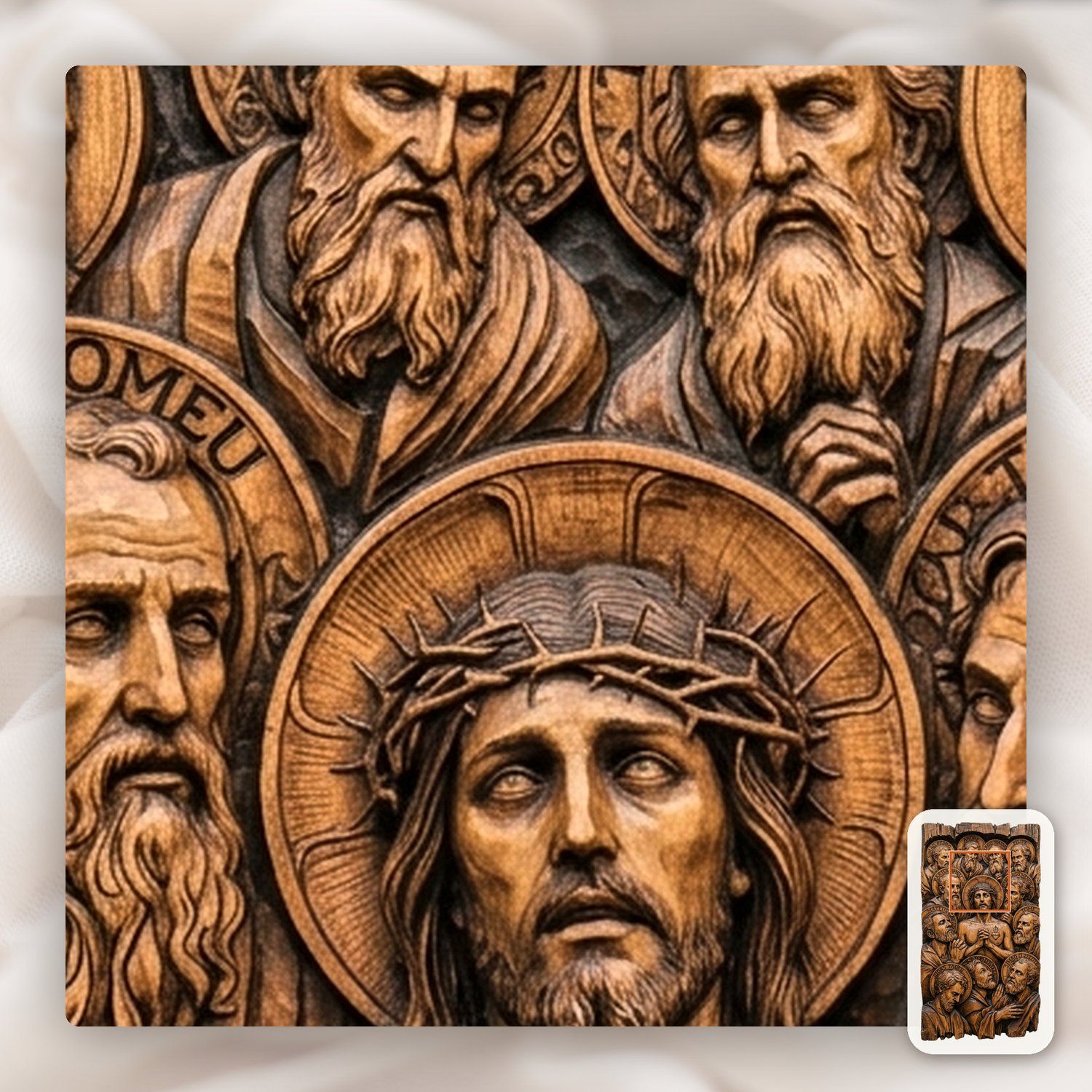 Last Supper Apostles CNC Relief STL bas-relief STL — view 12