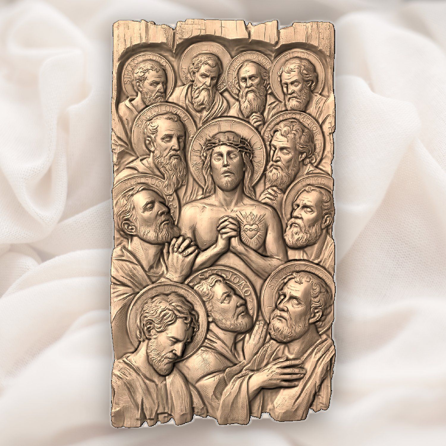 Last Supper Apostles CNC Relief STL bas-relief STL — view 4