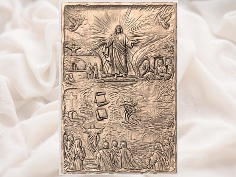 Life of Jesus Multi-Scene Bible Story Relief STL bas-relief STL — view 2