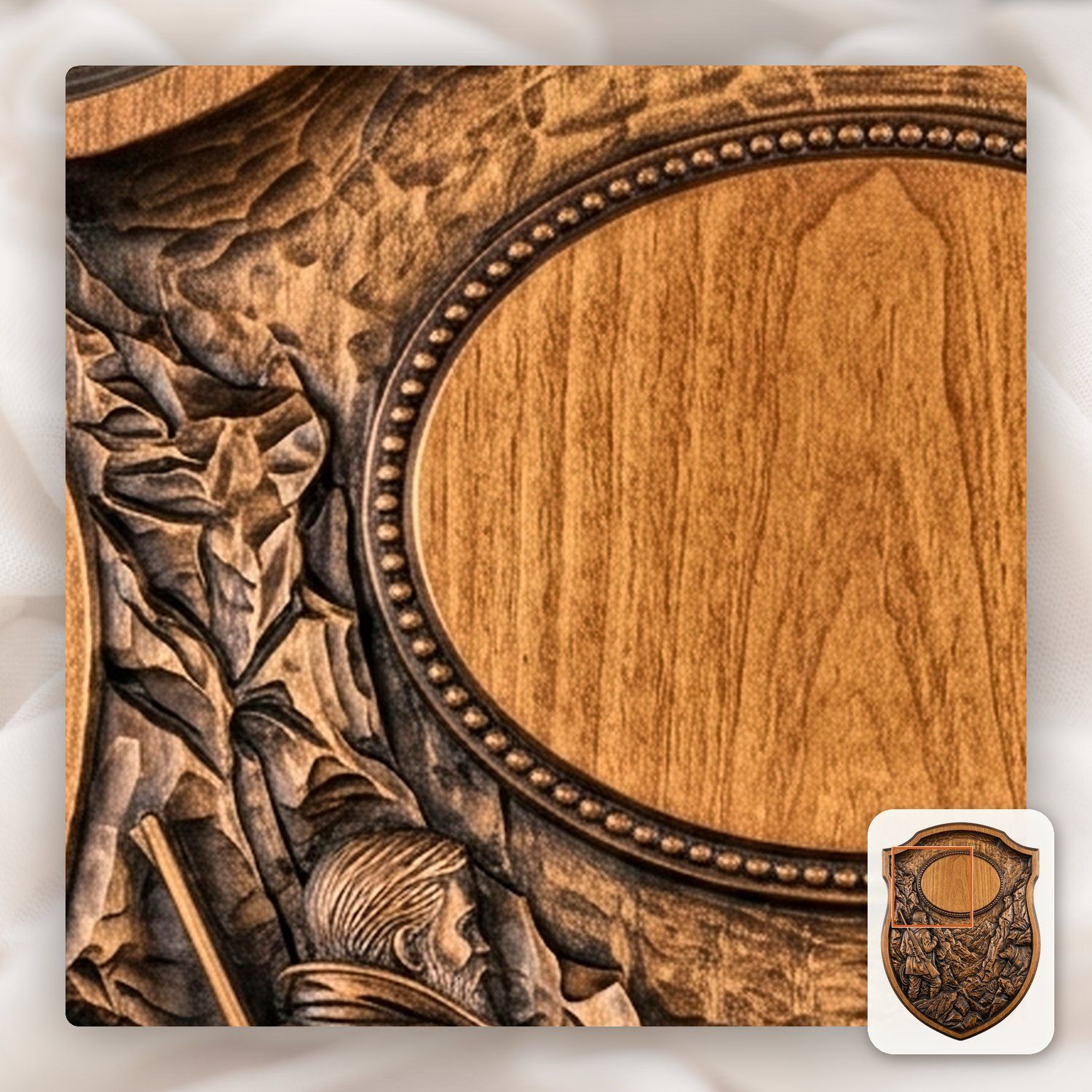 Lone Mountain Hunter Trophy Shield CNC Relief STL bas-relief STL — view 11