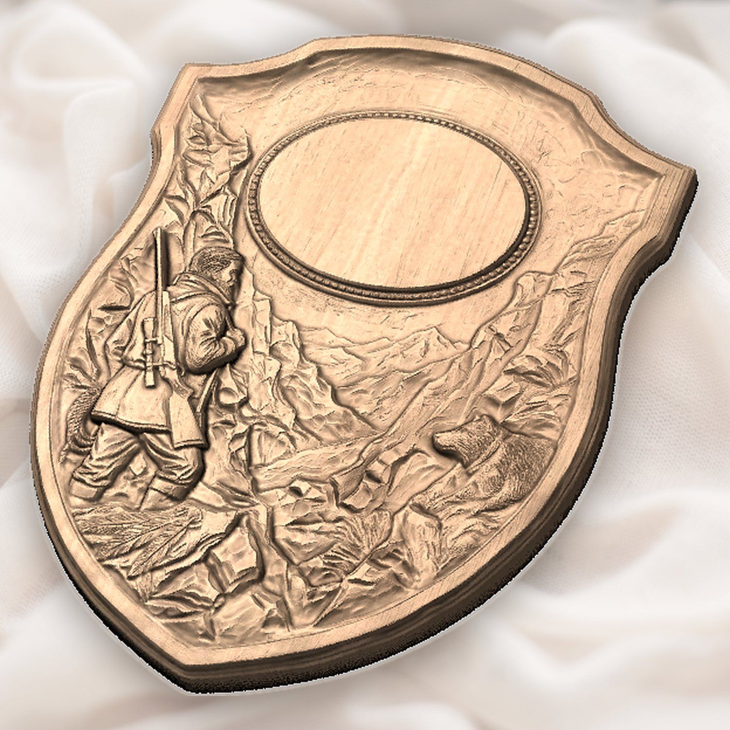 Lone Mountain Hunter Trophy Shield CNC Relief STL bas-relief STL — view 5