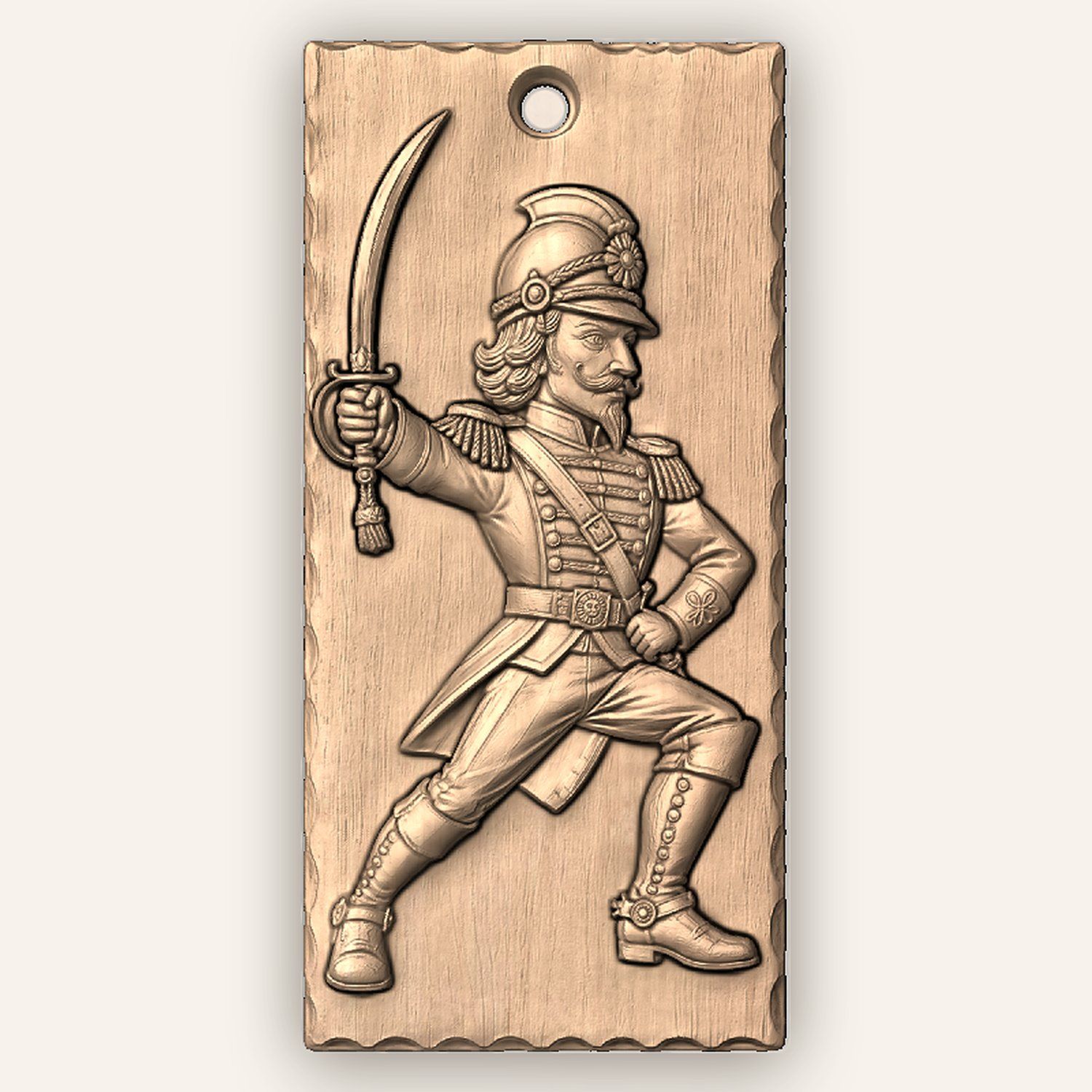 Lunging Nutcracker Cavalry Swordsman CNC Relief STL bas-relief STL — view 4