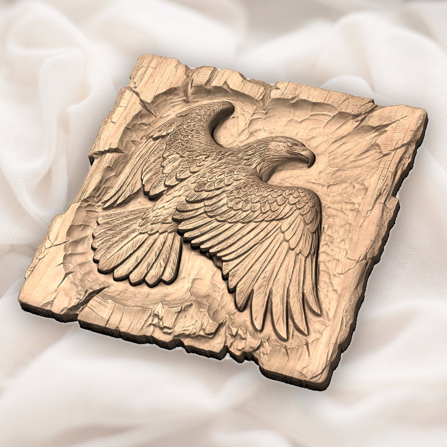 Majestic Bald Eagle Soaring Wings CNC Relief STL bas-relief STL — view 5