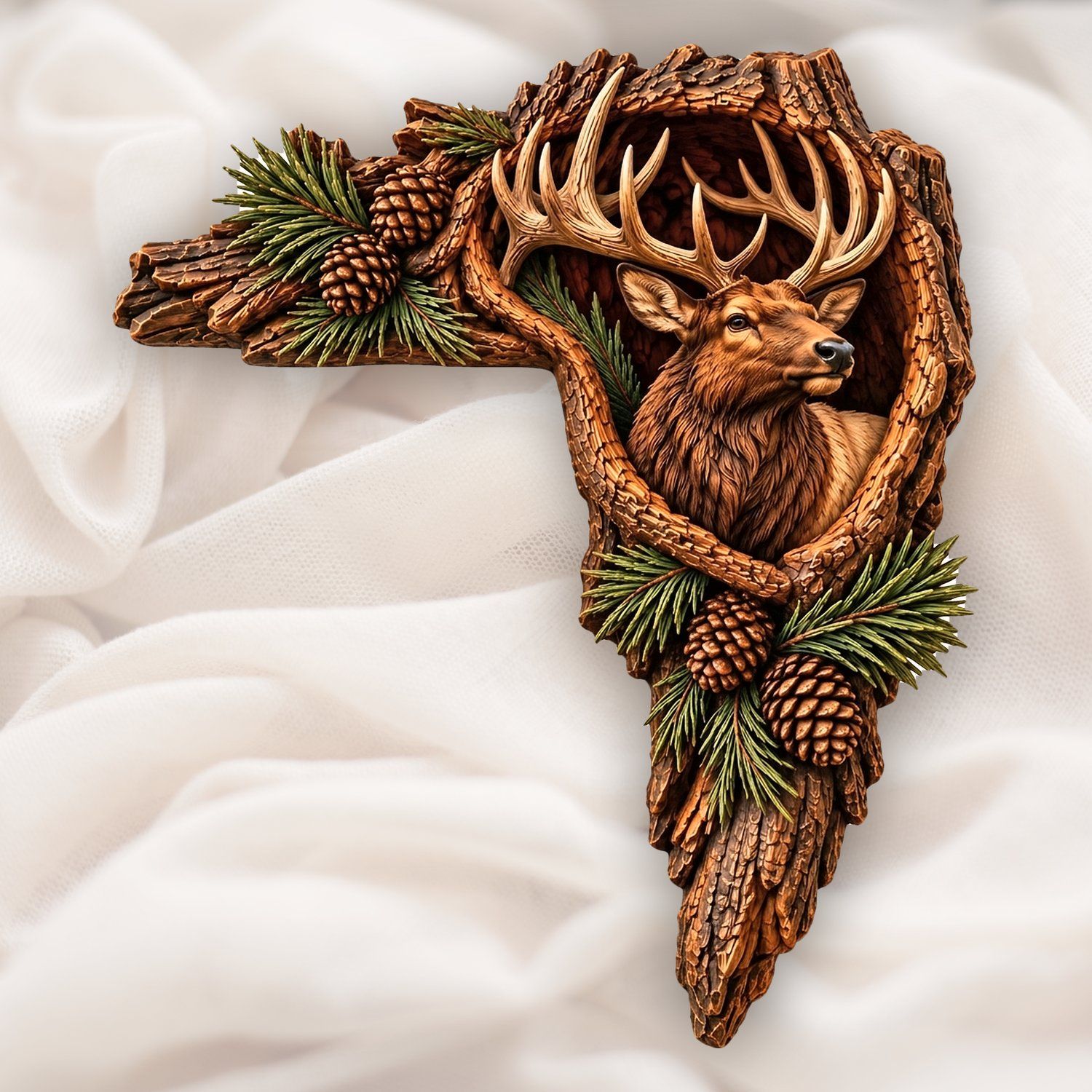 Majestic Bull Elk Wildlife CNC Relief STL bas-relief STL — view 2