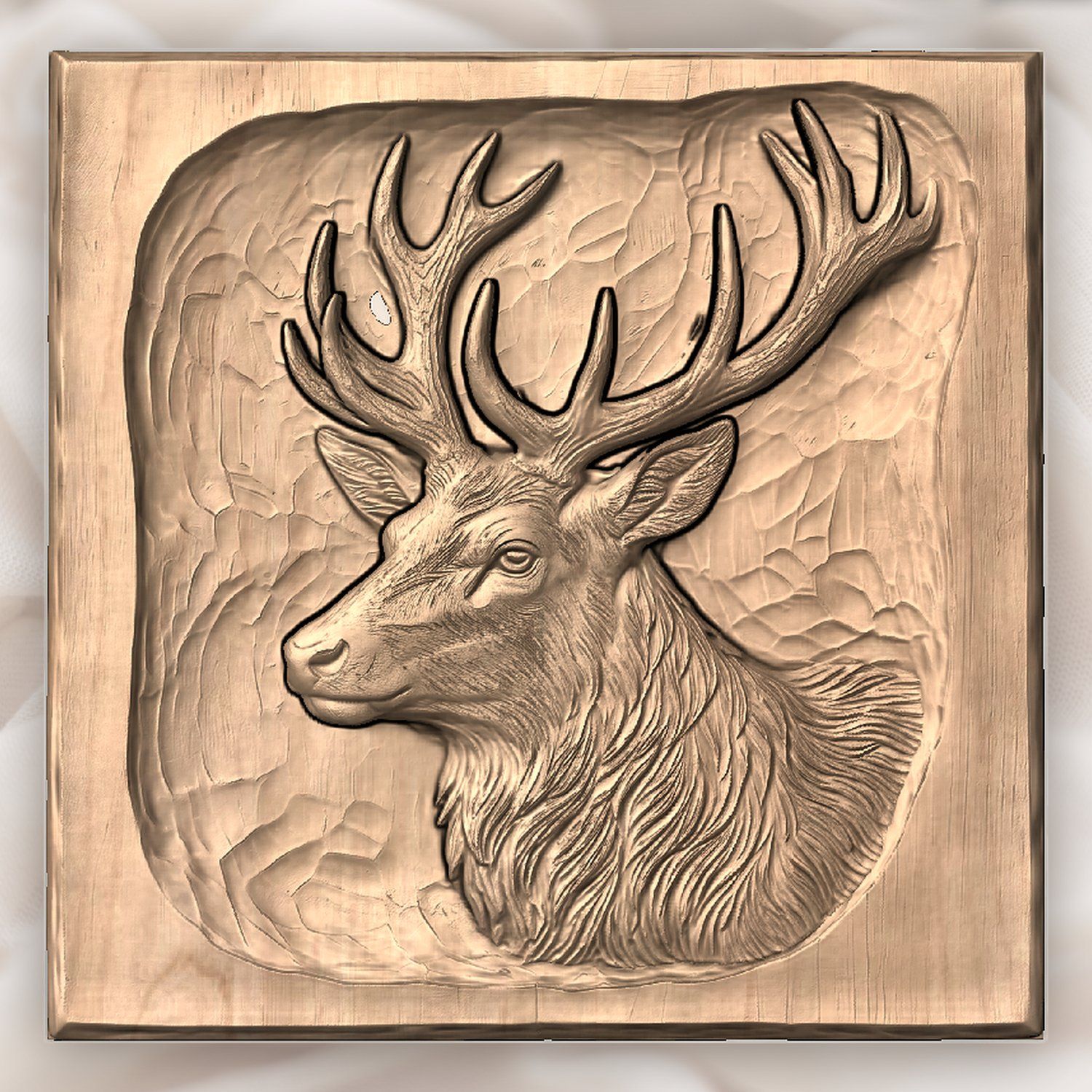 Majestic Elk Wildlife CNC Relief STL bas-relief STL — view 4