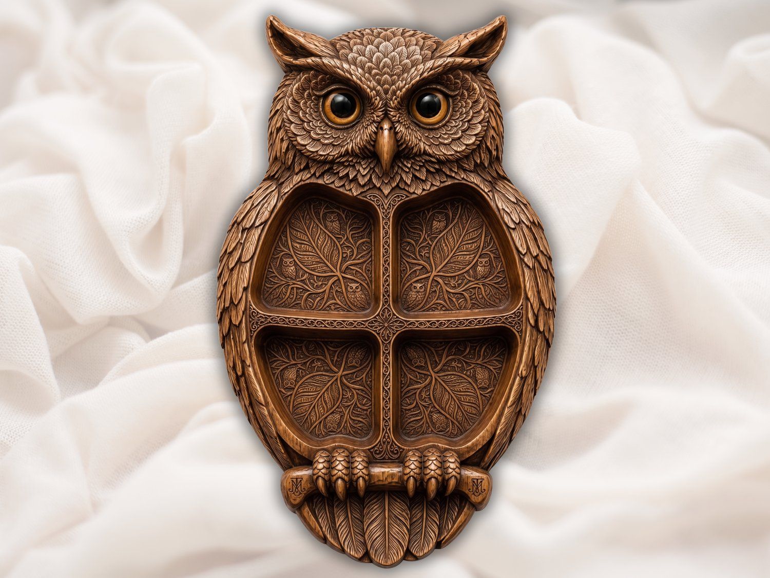 Majestic Forest Guardian Wisdom Owl CNC Relief STL | Intricate Nature Wall Art Panel | Decorative Woodland Home Decor Design — carved bas relief STL file for CNC