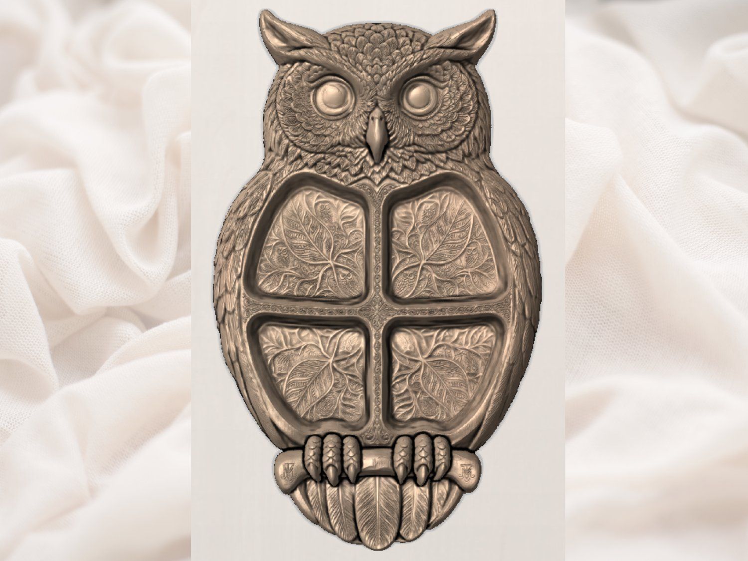 Majestic Forest Guardian Wisdom Owl CNC Relief STL bas-relief STL — view 2