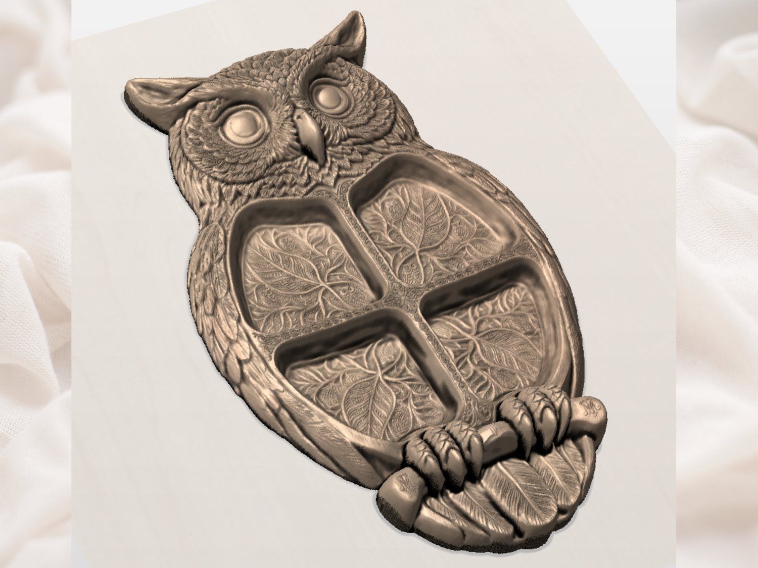 Majestic Forest Guardian Wisdom Owl CNC Relief STL bas-relief STL — view 3